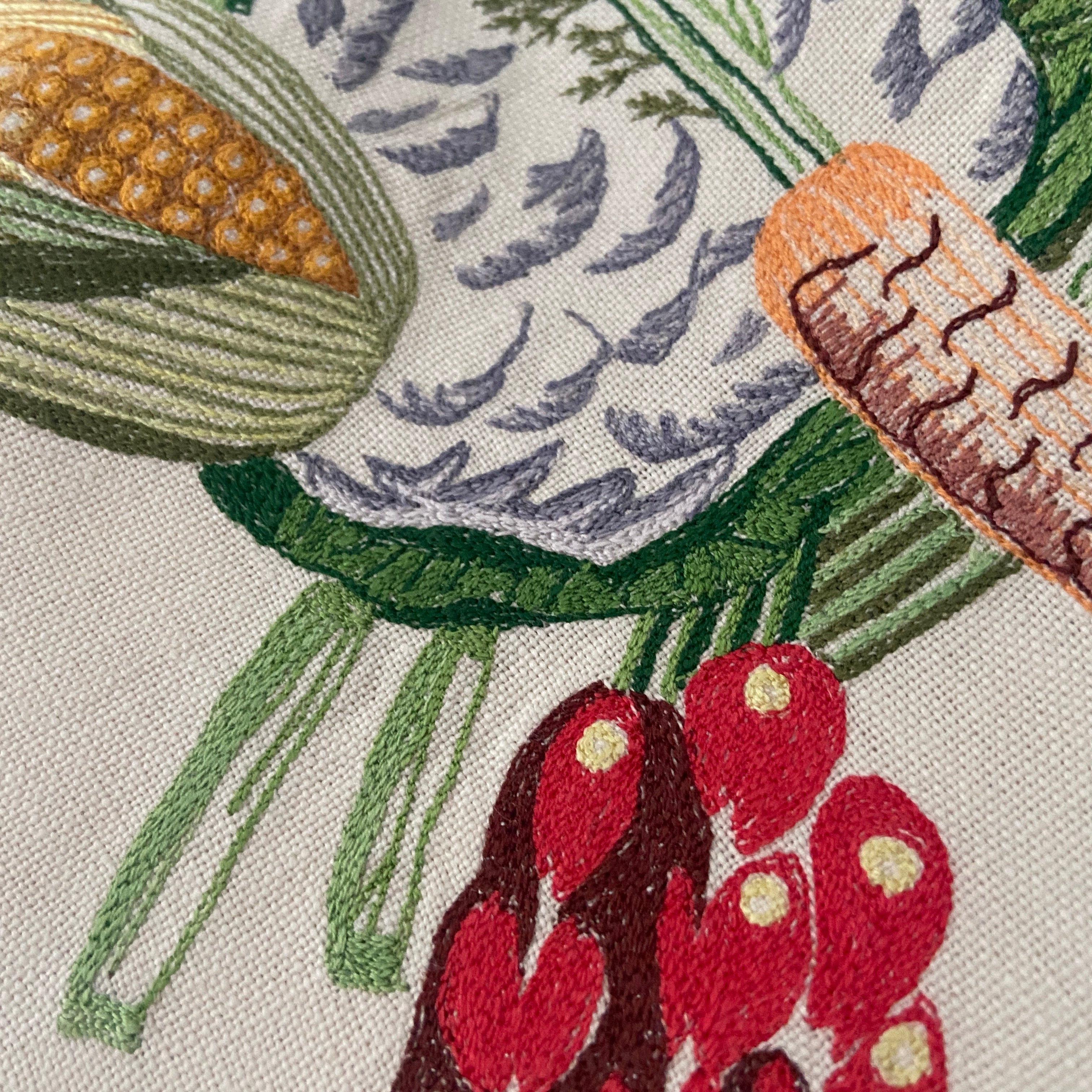 All Cotton UNUSED Embroidered Tea Towel