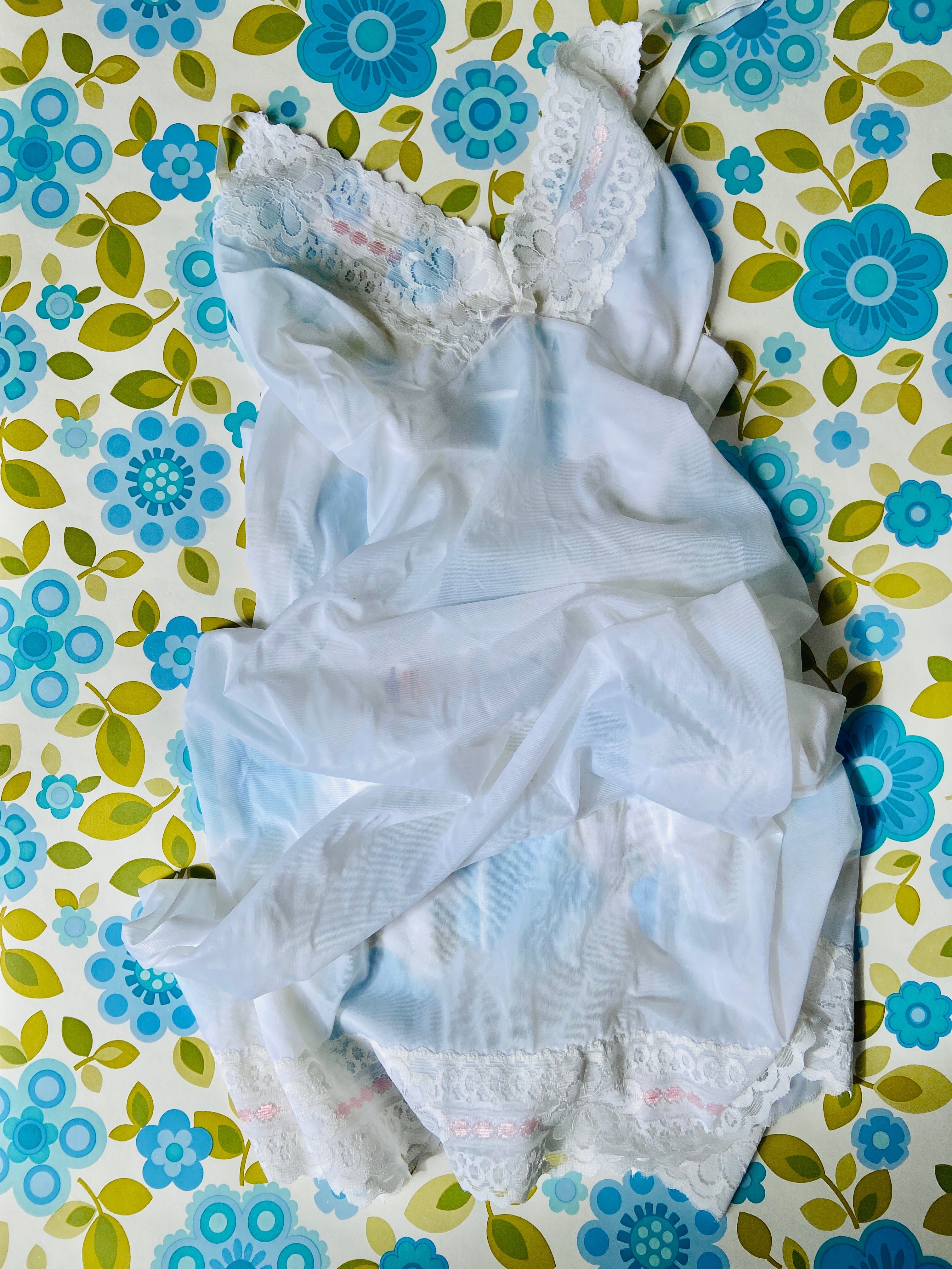 Vintage WHITE Slip Lingerie TRICOZETTE Pretty