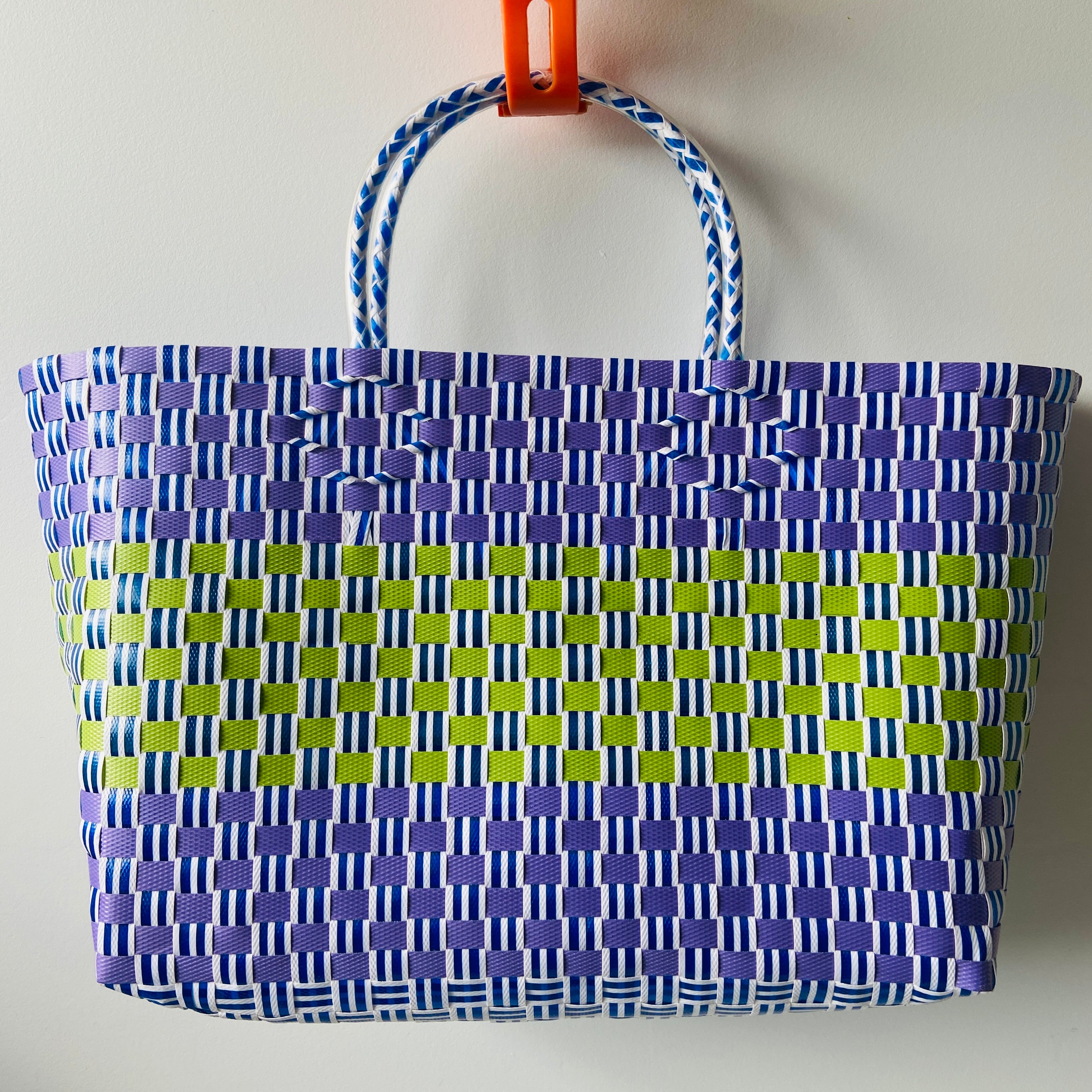 Recycled Purple & Green Tote