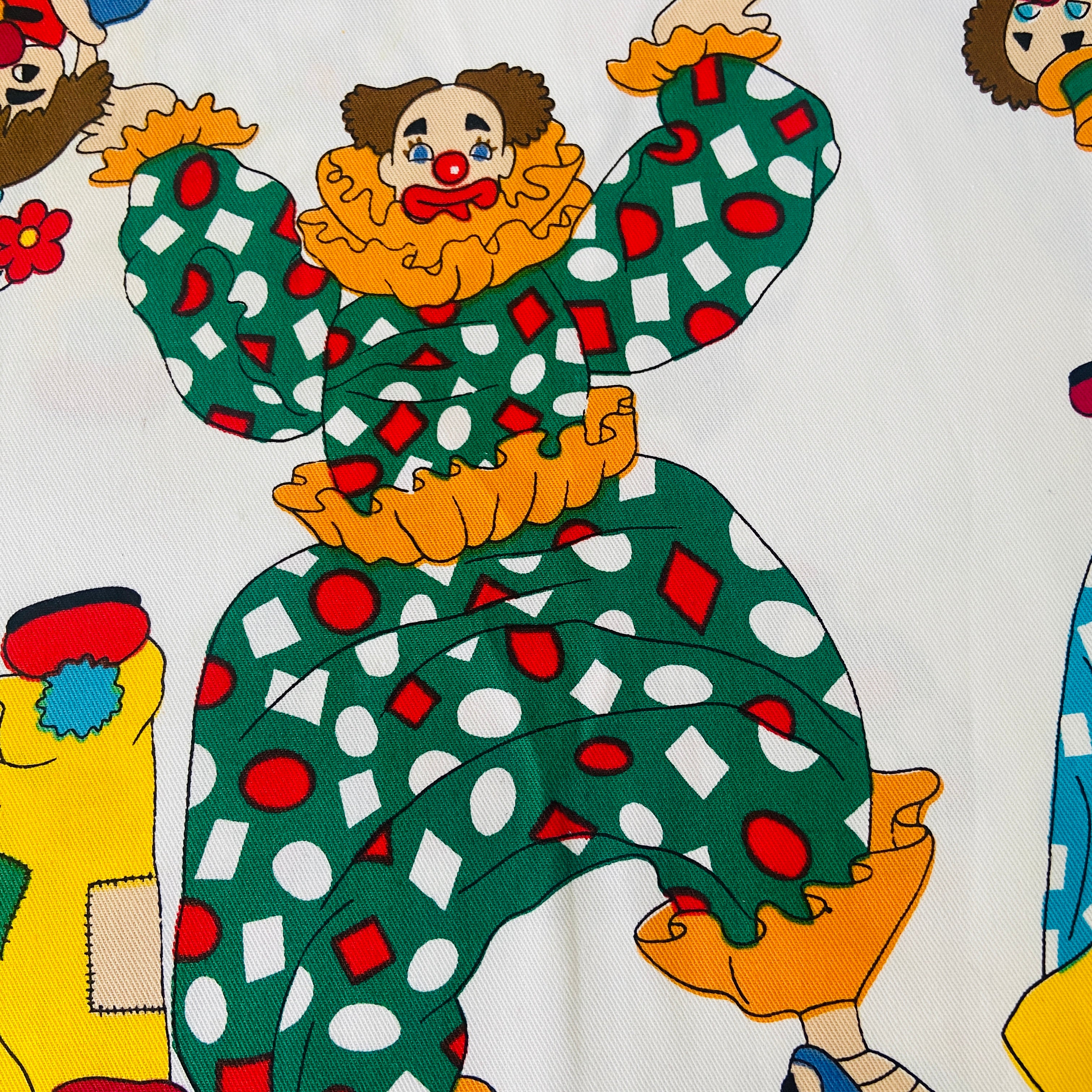 280cms Screen Printed Thick Cotton Fabric CLOWNS