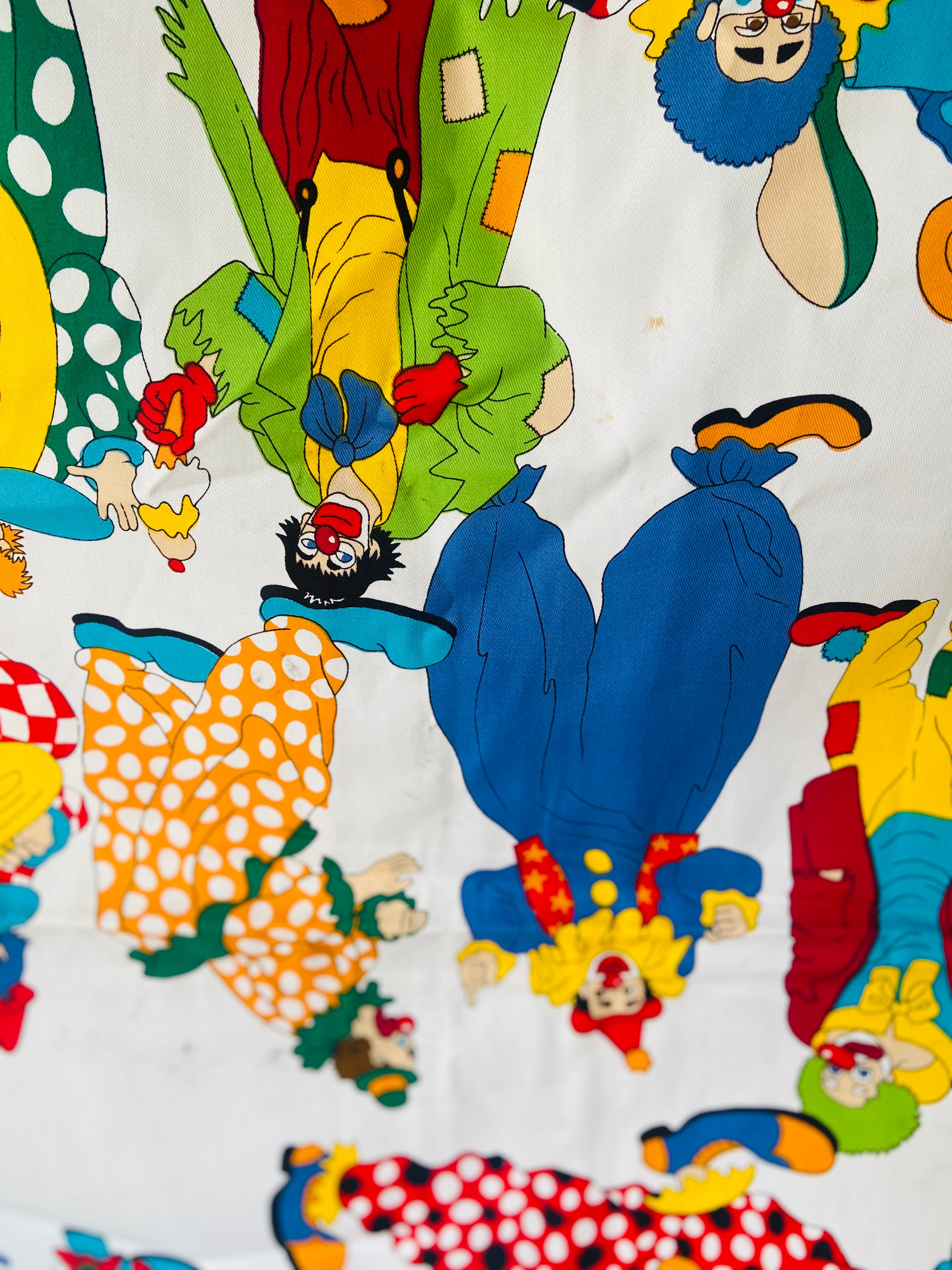 280cms Screen Printed Thick Cotton Fabric CLOWNS