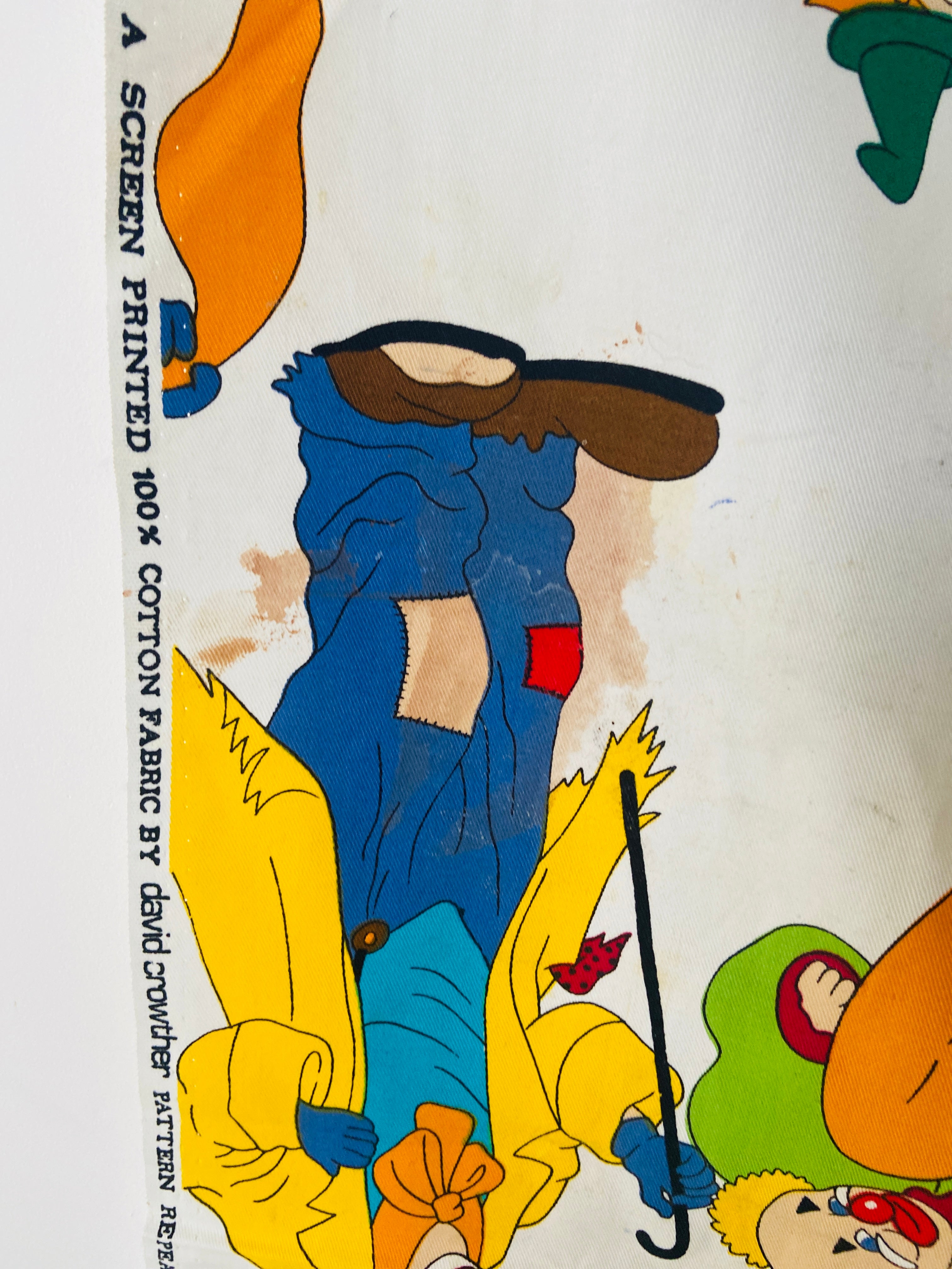 280cms Screen Printed Thick Cotton Fabric CLOWNS