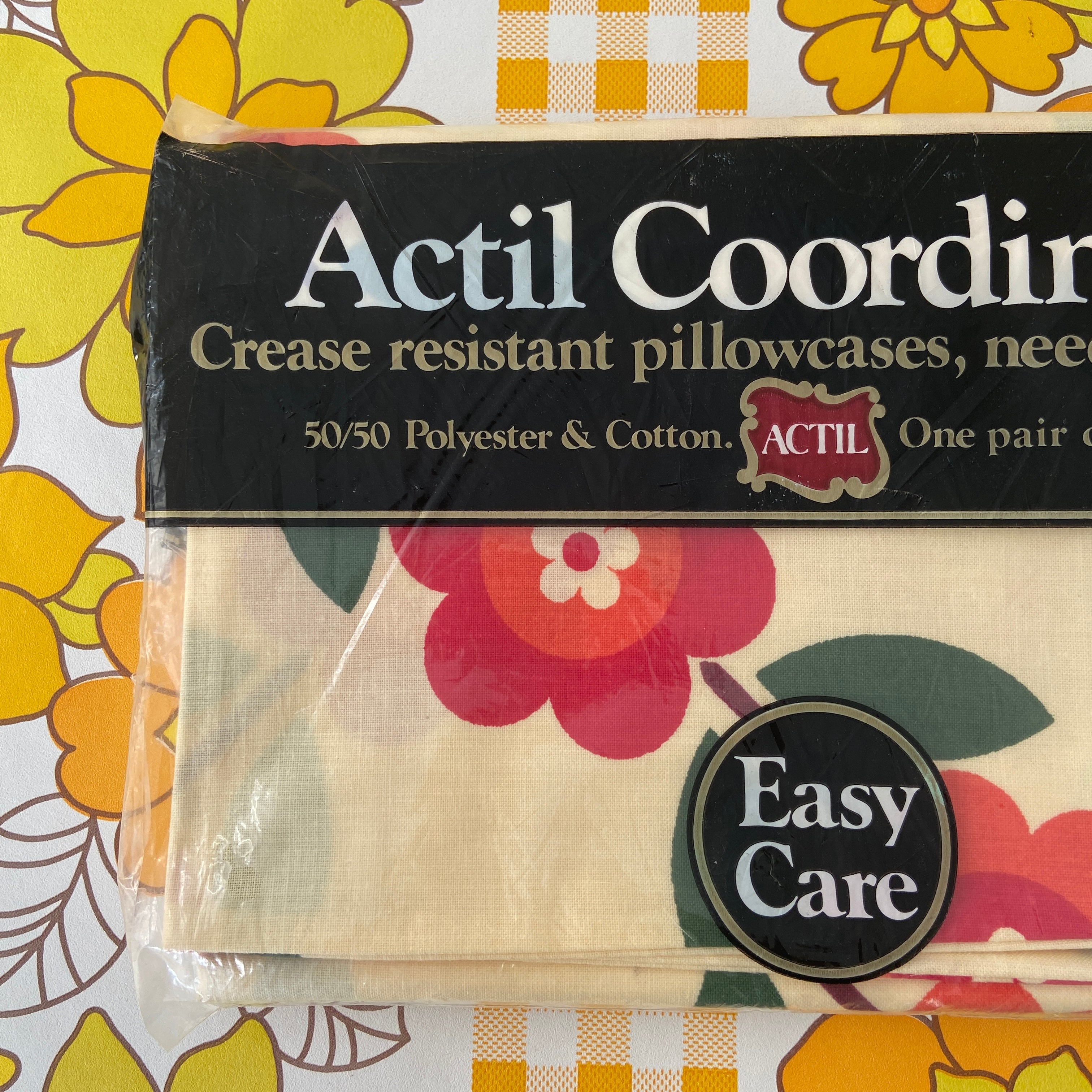 ACTIL Unused Pillow Cases Cotton RETRO