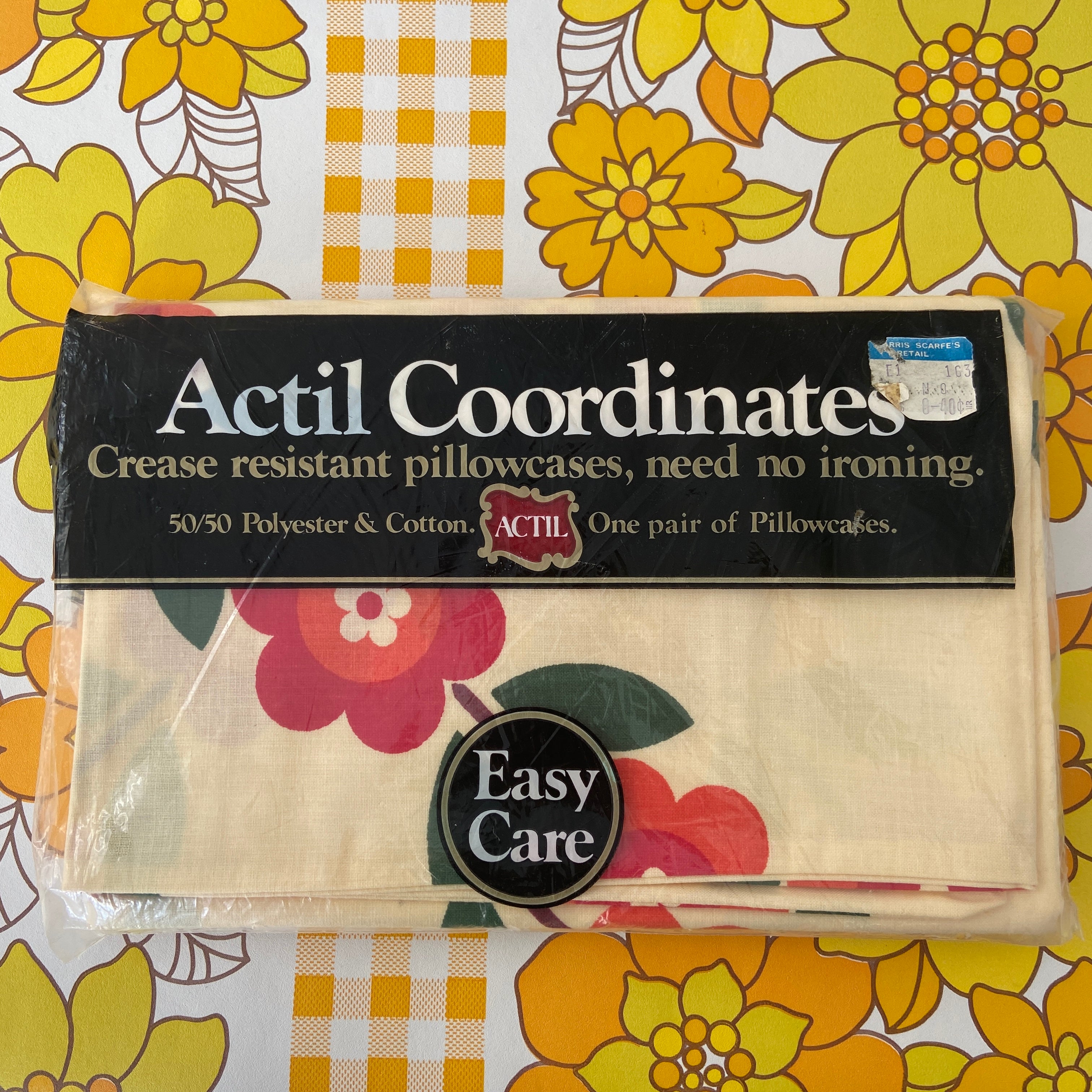 ACTIL Unused Pillow Cases Cotton RETRO