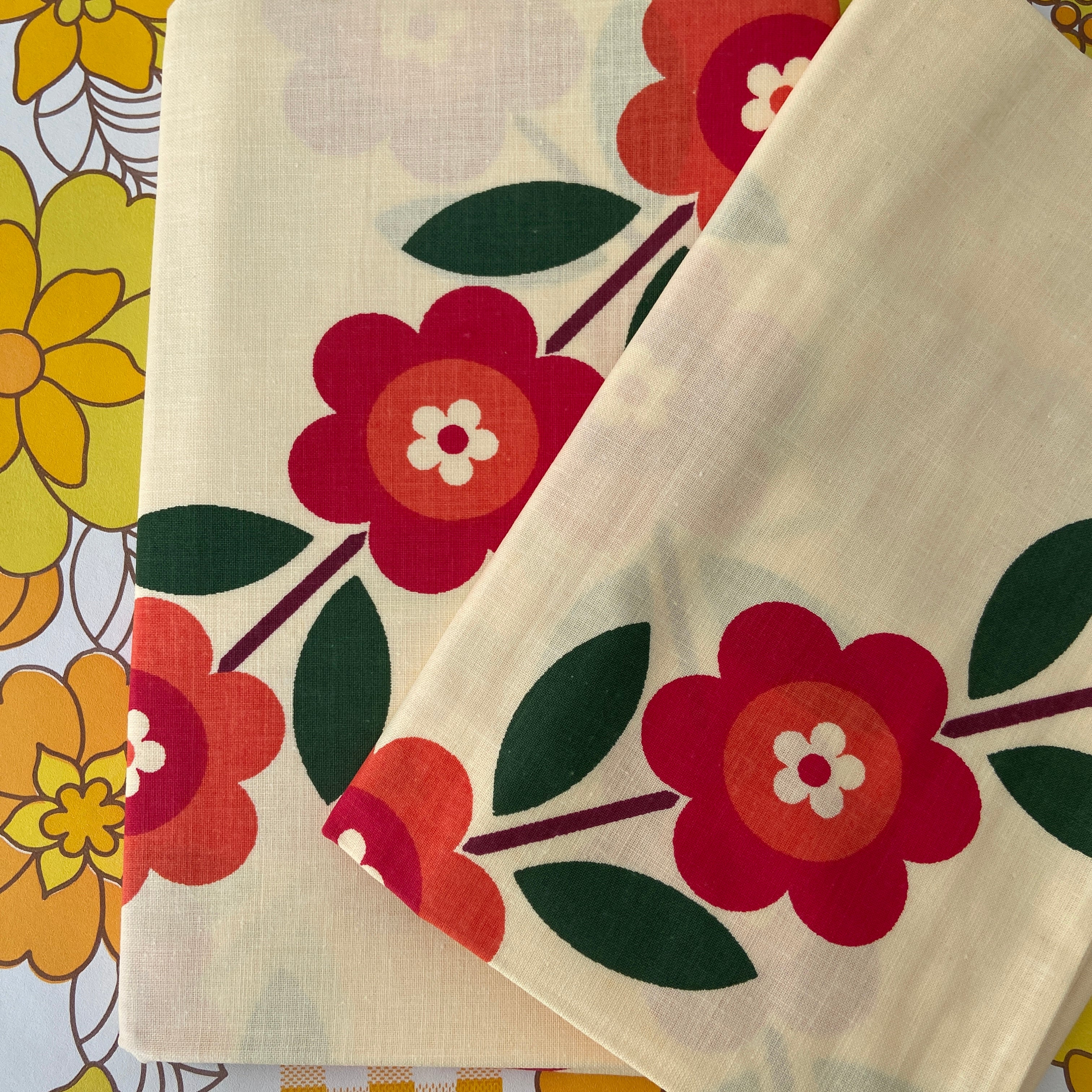 ACTIL Unused Pillow Cases Cotton RETRO