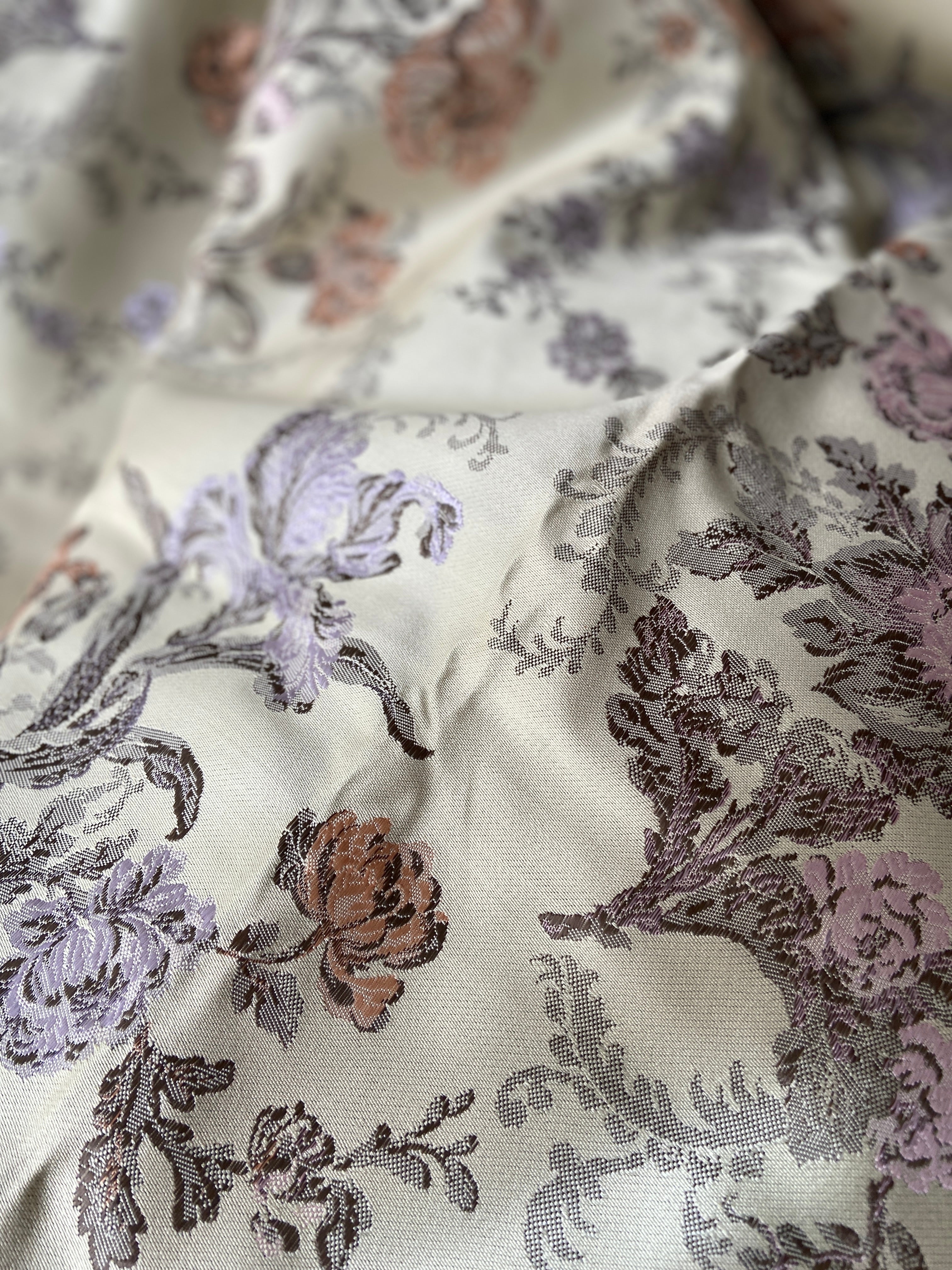 7 Metres HUGE Vintage Brocade FABRIC Upholstery