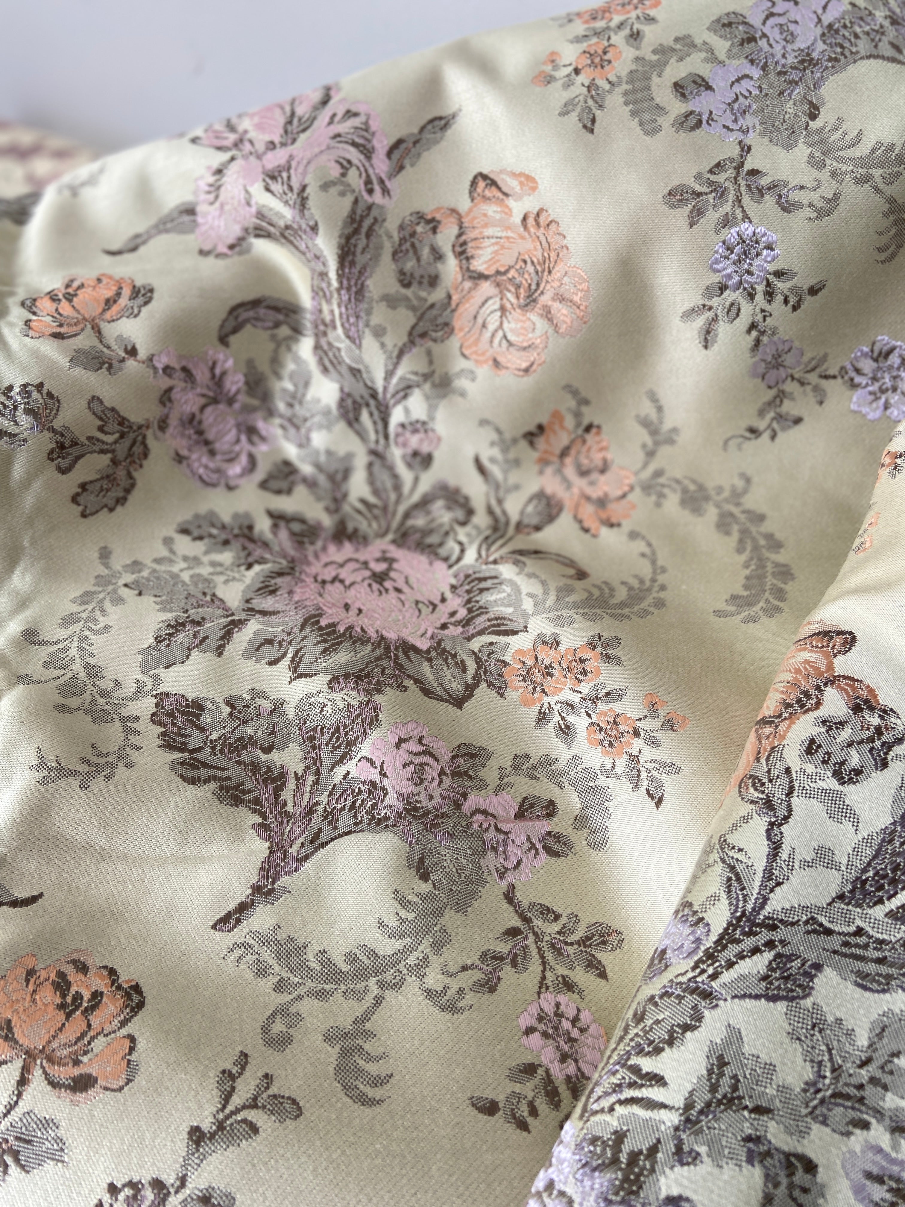 7 Metres HUGE Vintage Brocade FABRIC Upholstery