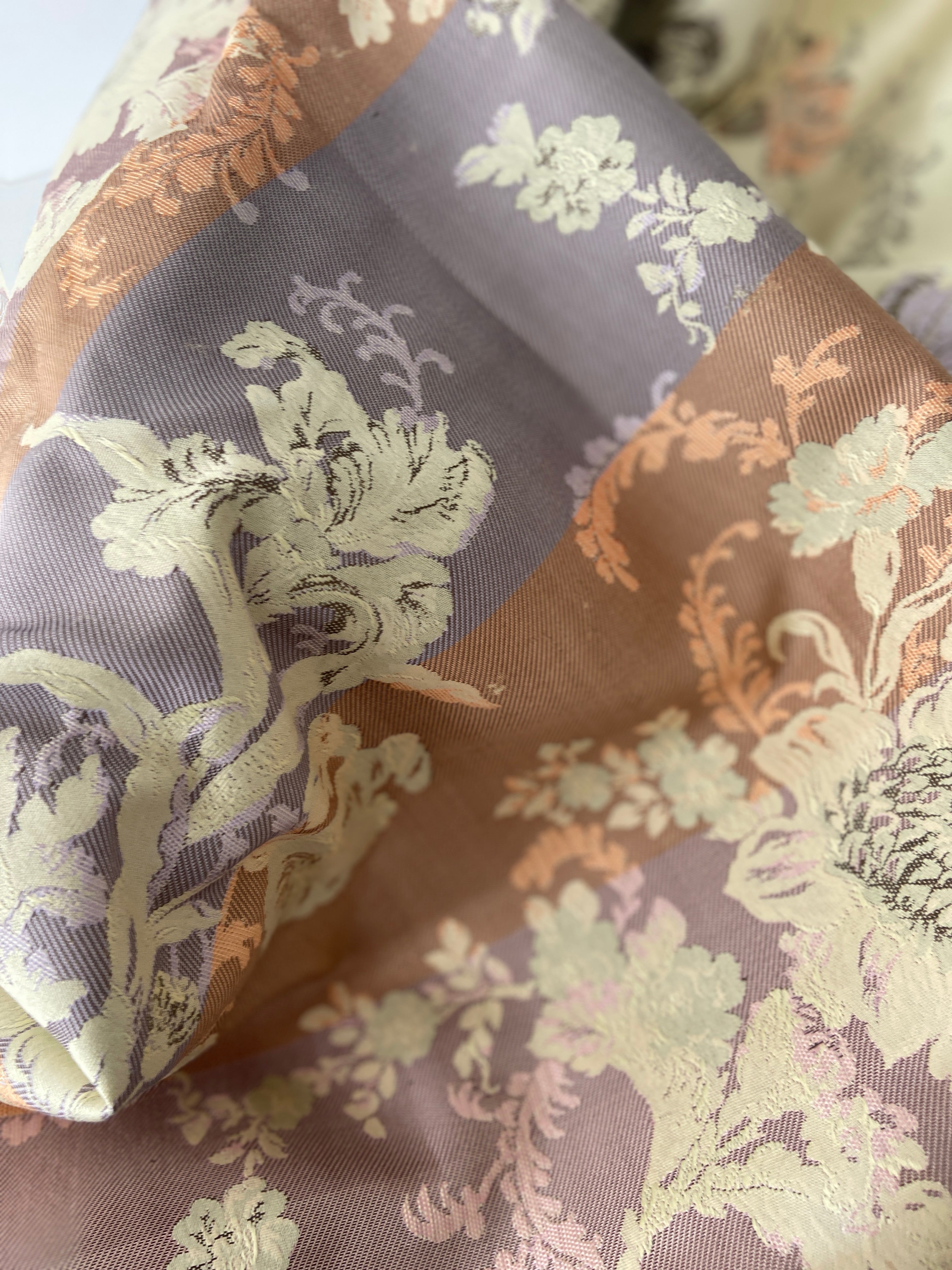 7 Metres HUGE Vintage Brocade FABRIC Upholstery