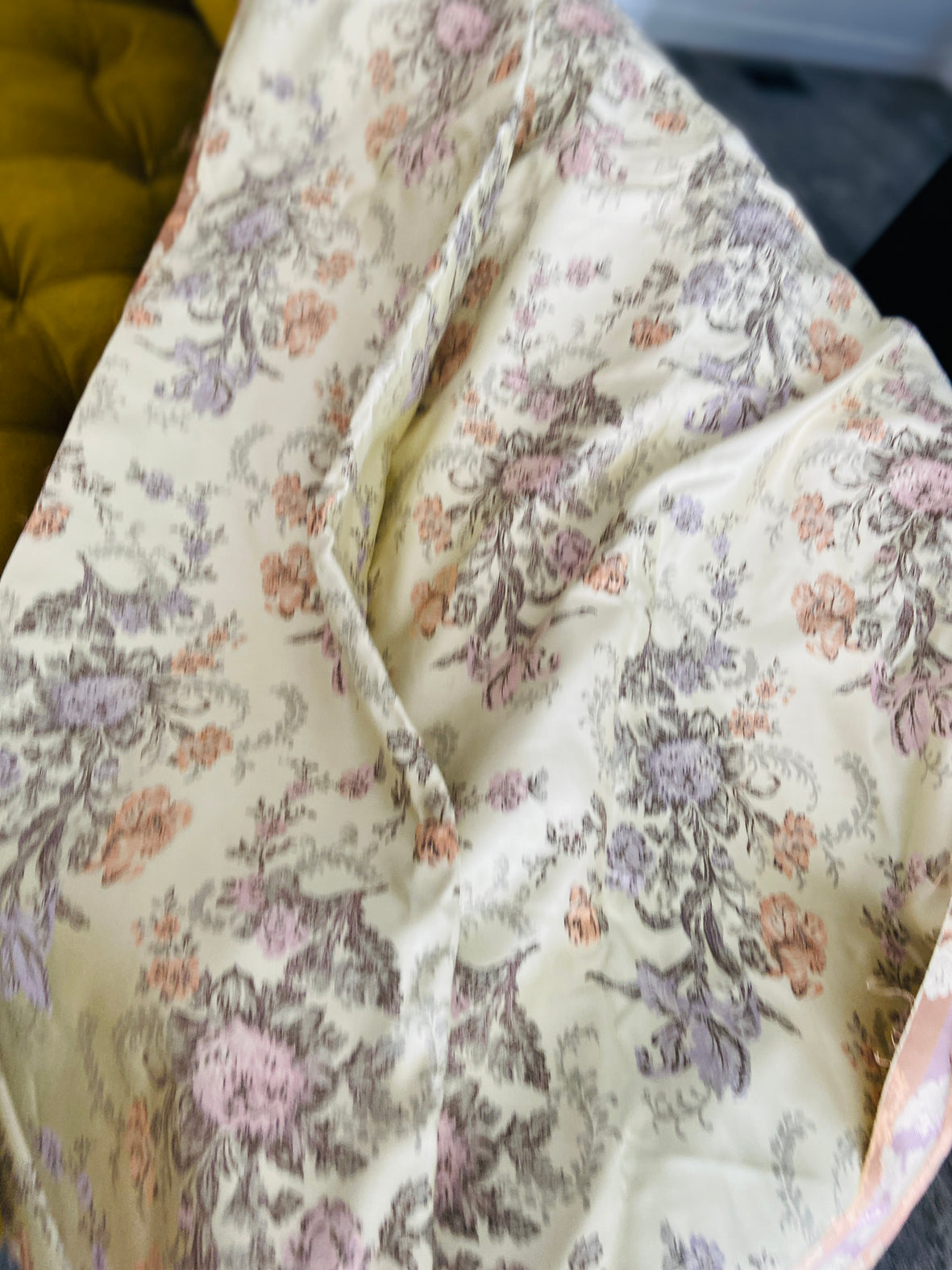 7 Metres HUGE Vintage Brocade FABRIC Upholstery