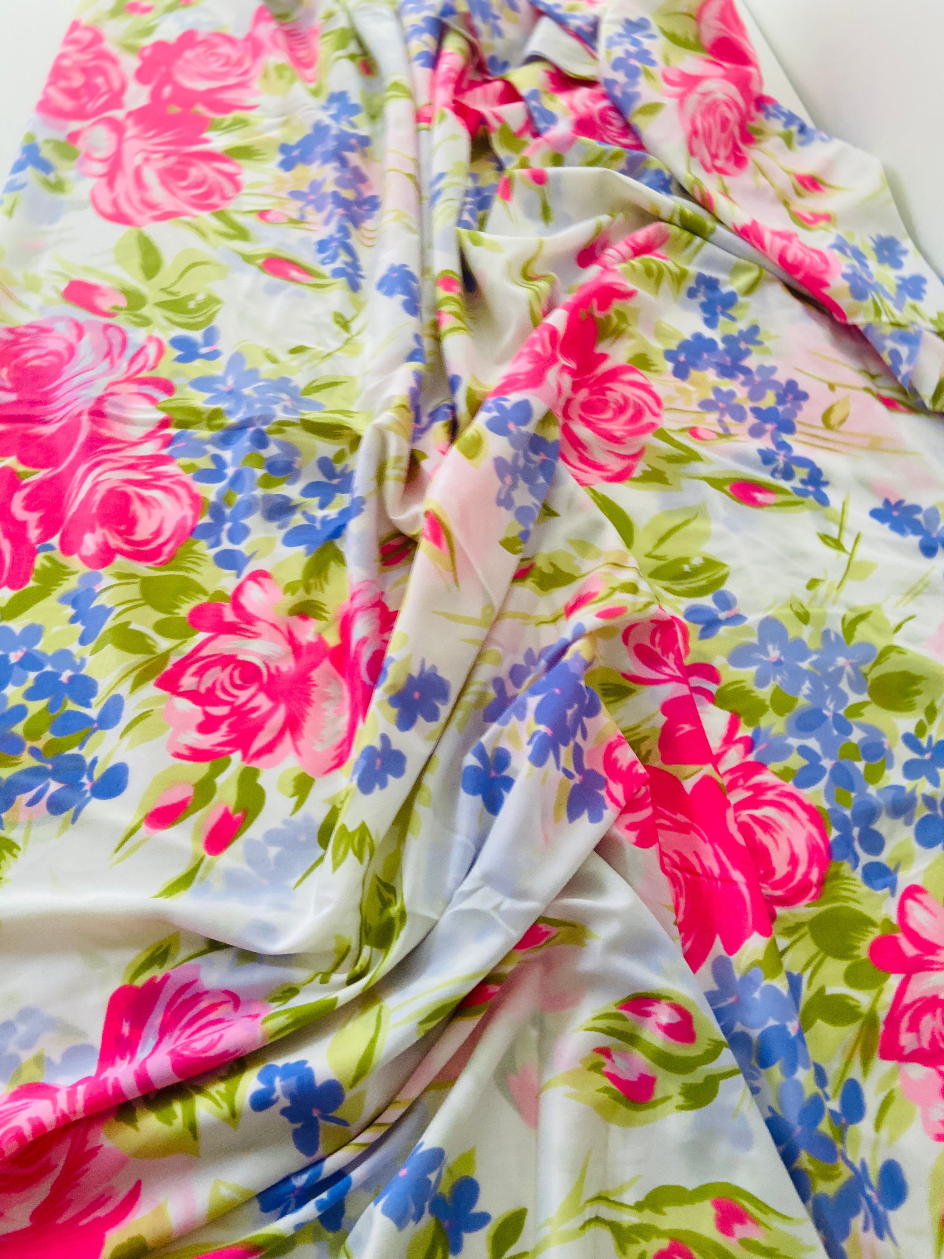 190cms Pink Vintage Dress Fabric Nylon
