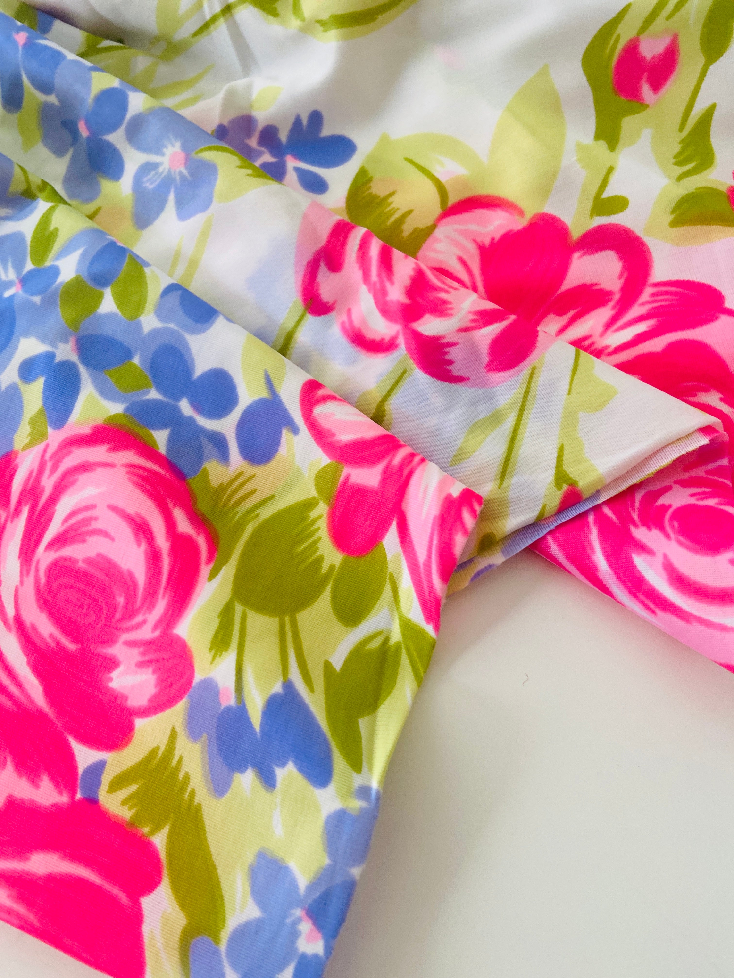 190cms Pink Vintage Dress Fabric Nylon