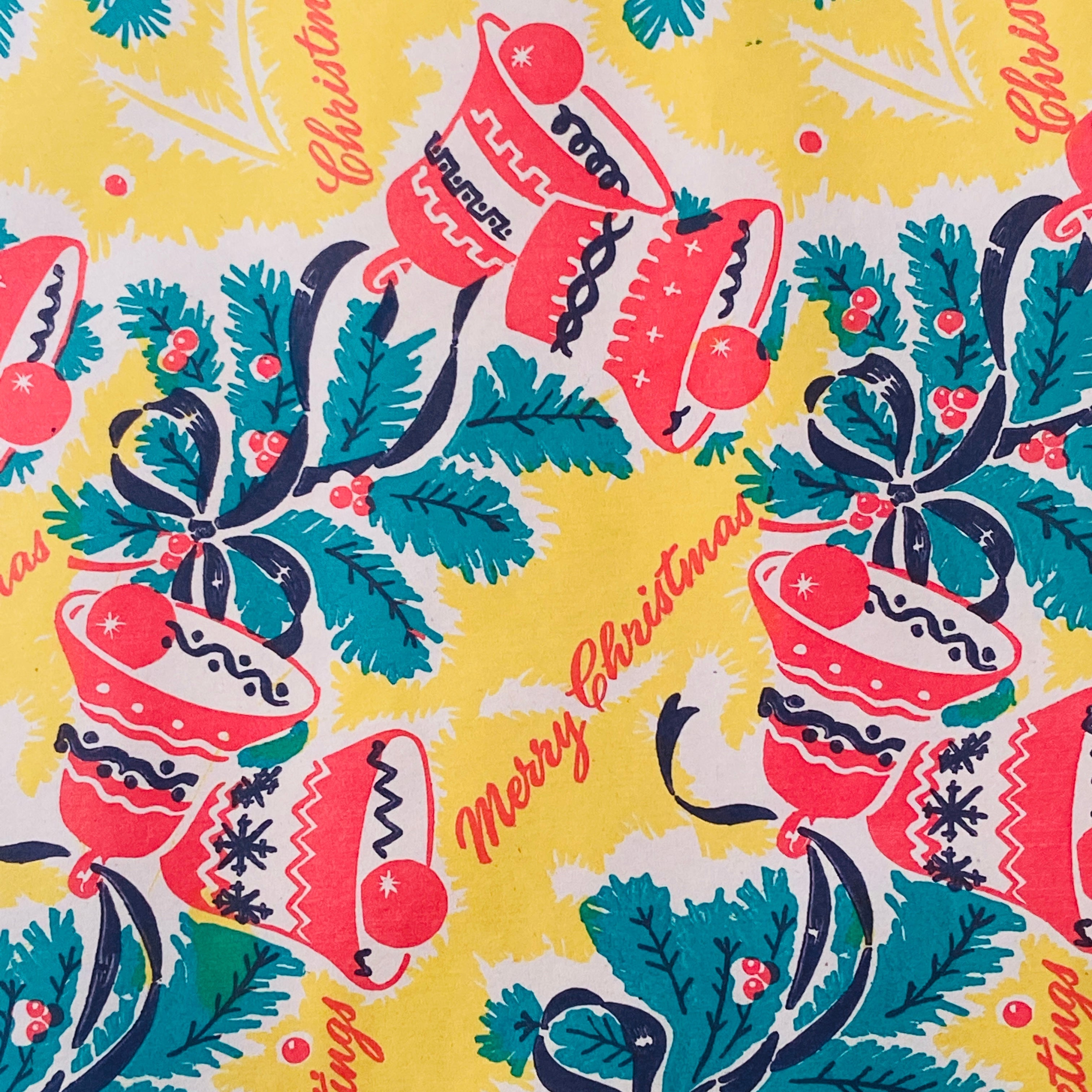 VINTAGE Wrapping Paper XMAS