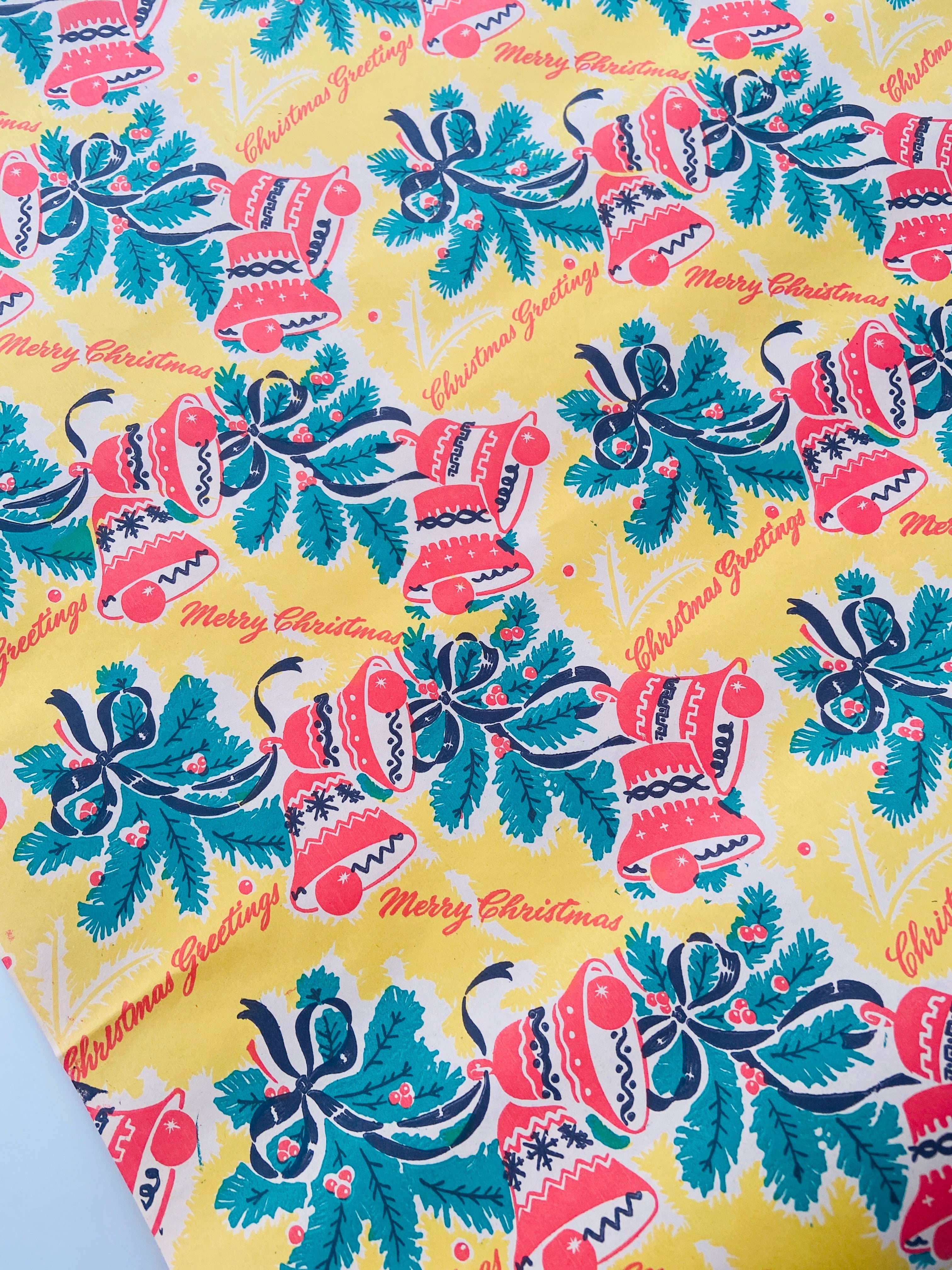 VINTAGE Wrapping Paper XMAS