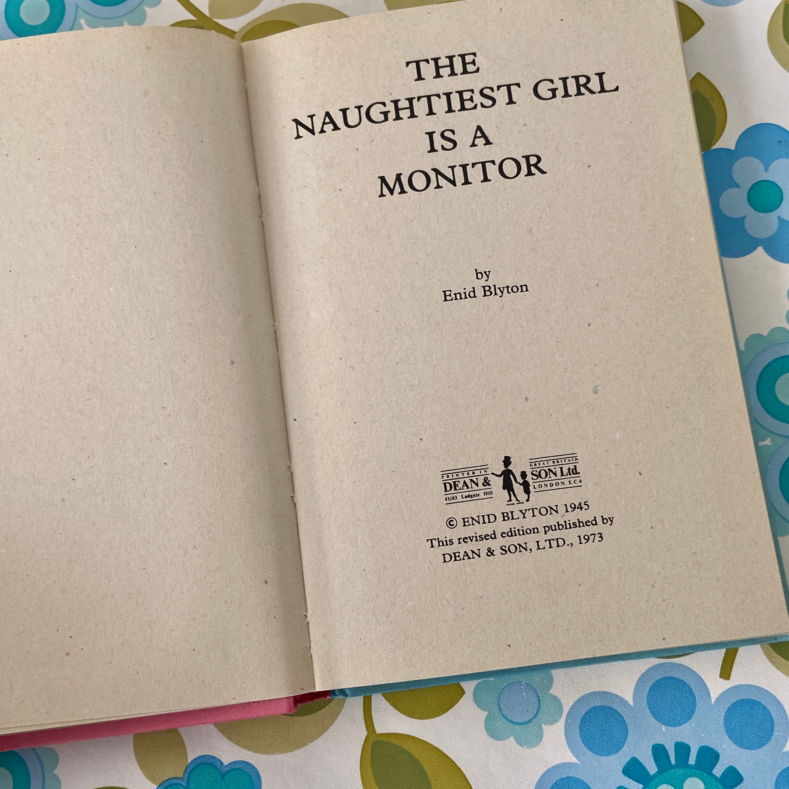Vintage Hard Cover Book ENID Blyton The Naughtiest Girl is a Monitor