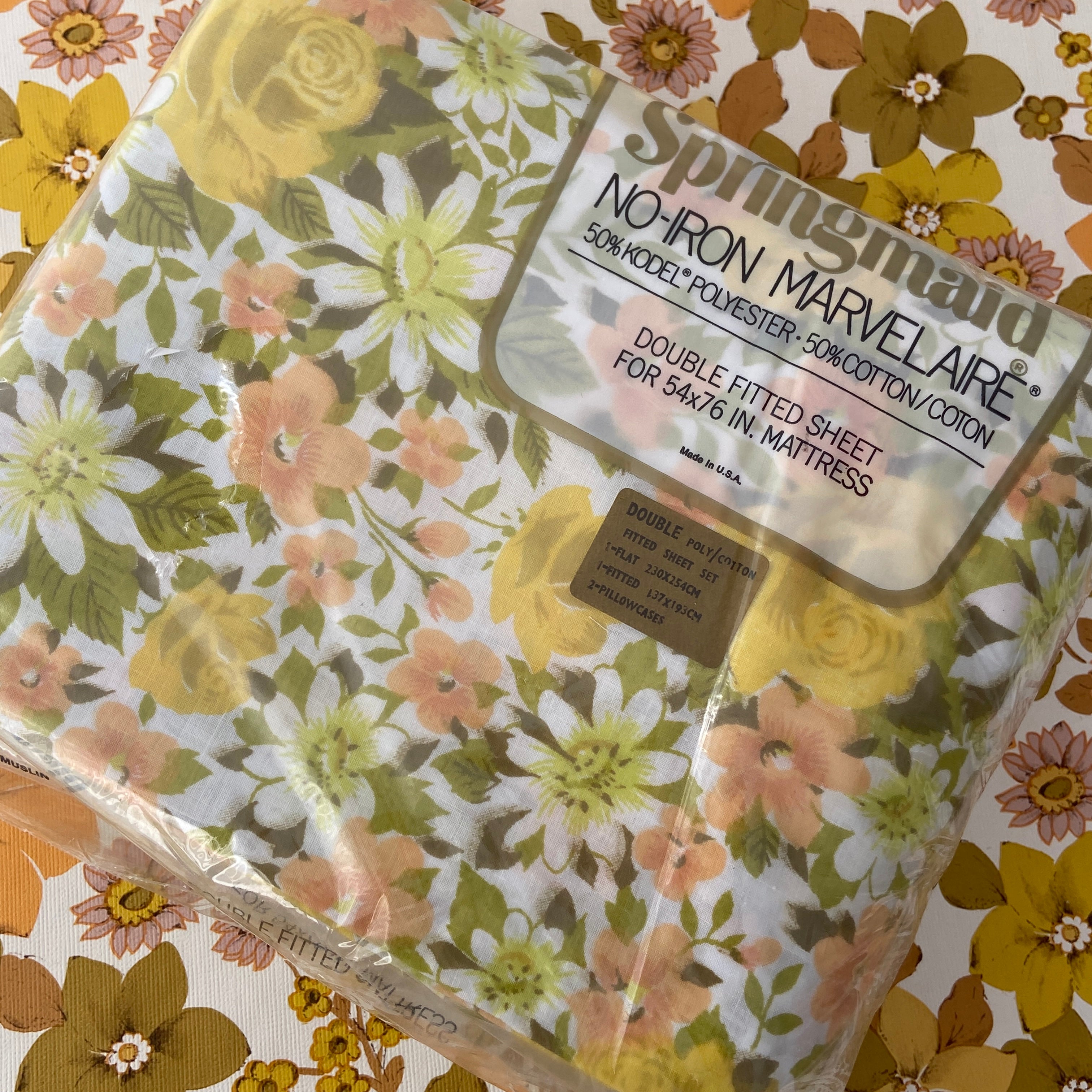 SPRINGMAID Double Bed Sheet Set Yellow