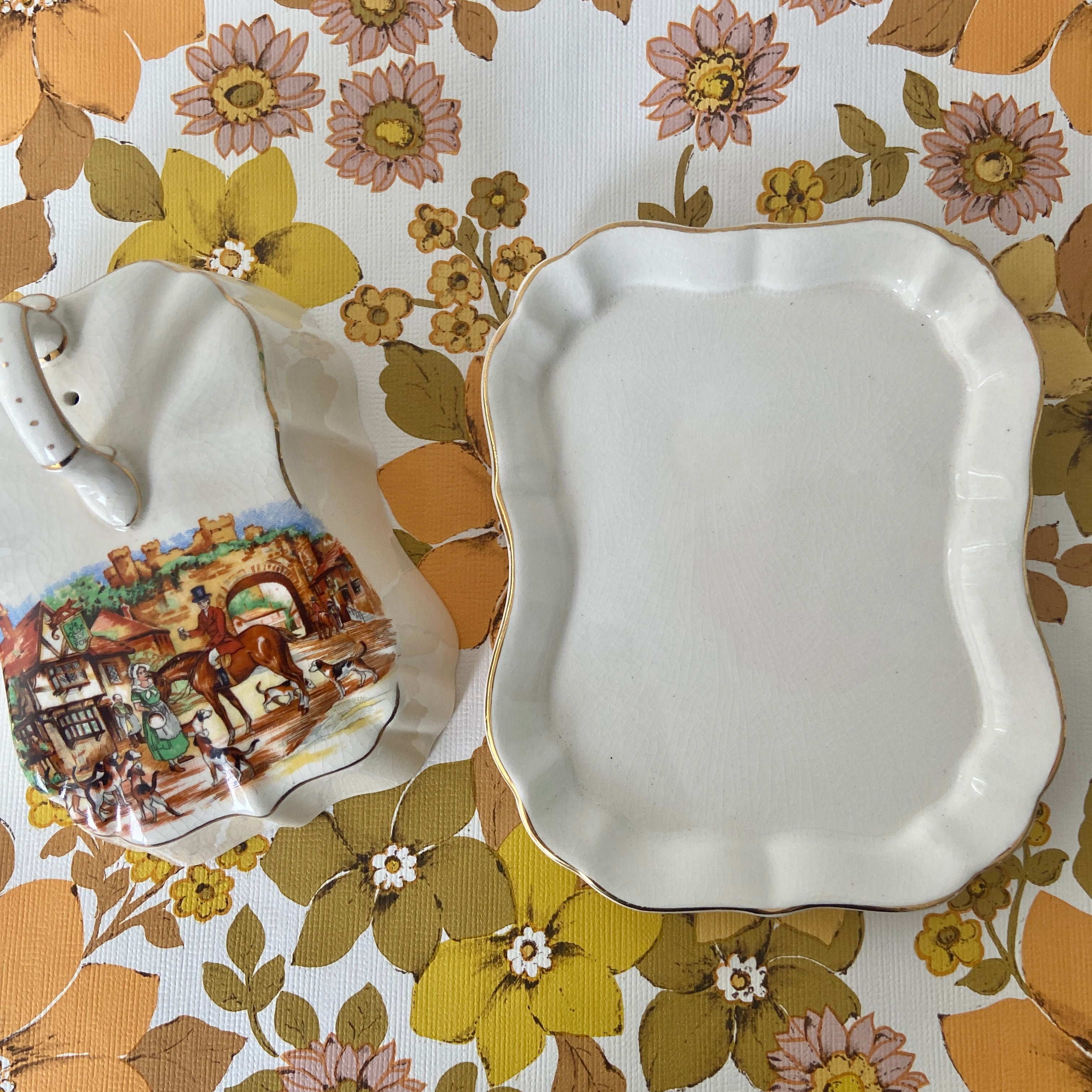 SANDLAND Ware Butter Dish Staffordshire England