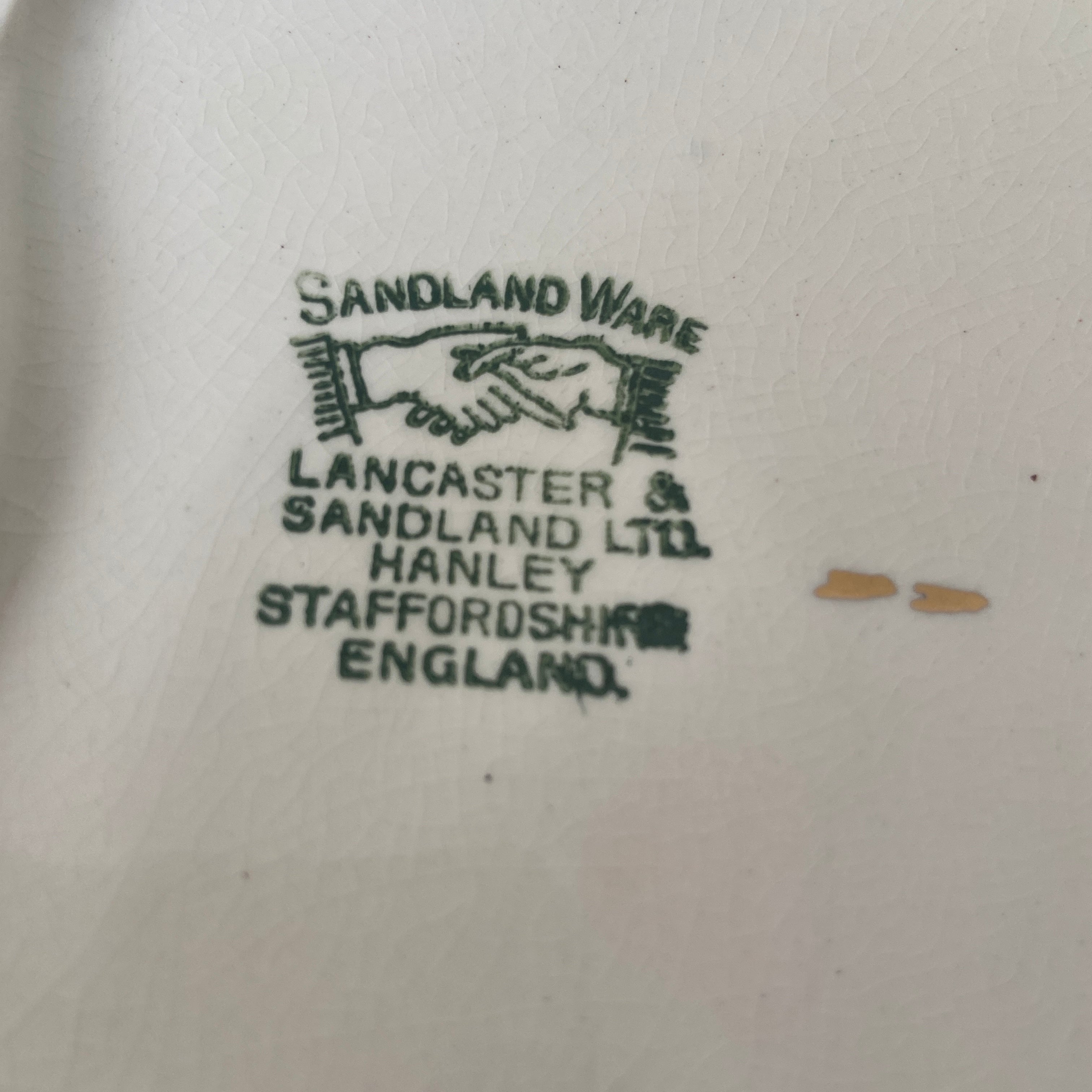 SANDLAND Ware Butter Dish Staffordshire England