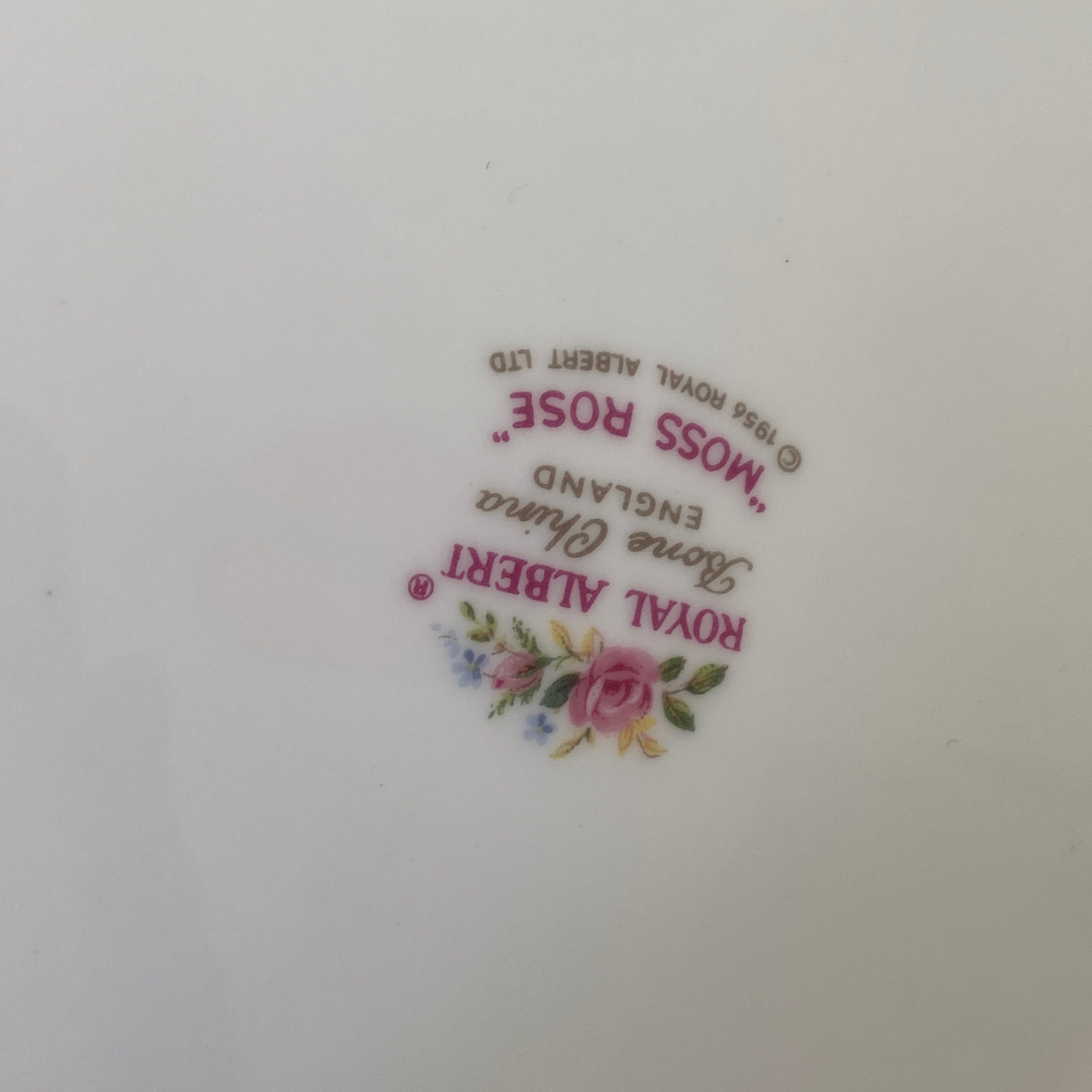 Royal Albert Moss Rose FANCY TRAY China England - PERFECT