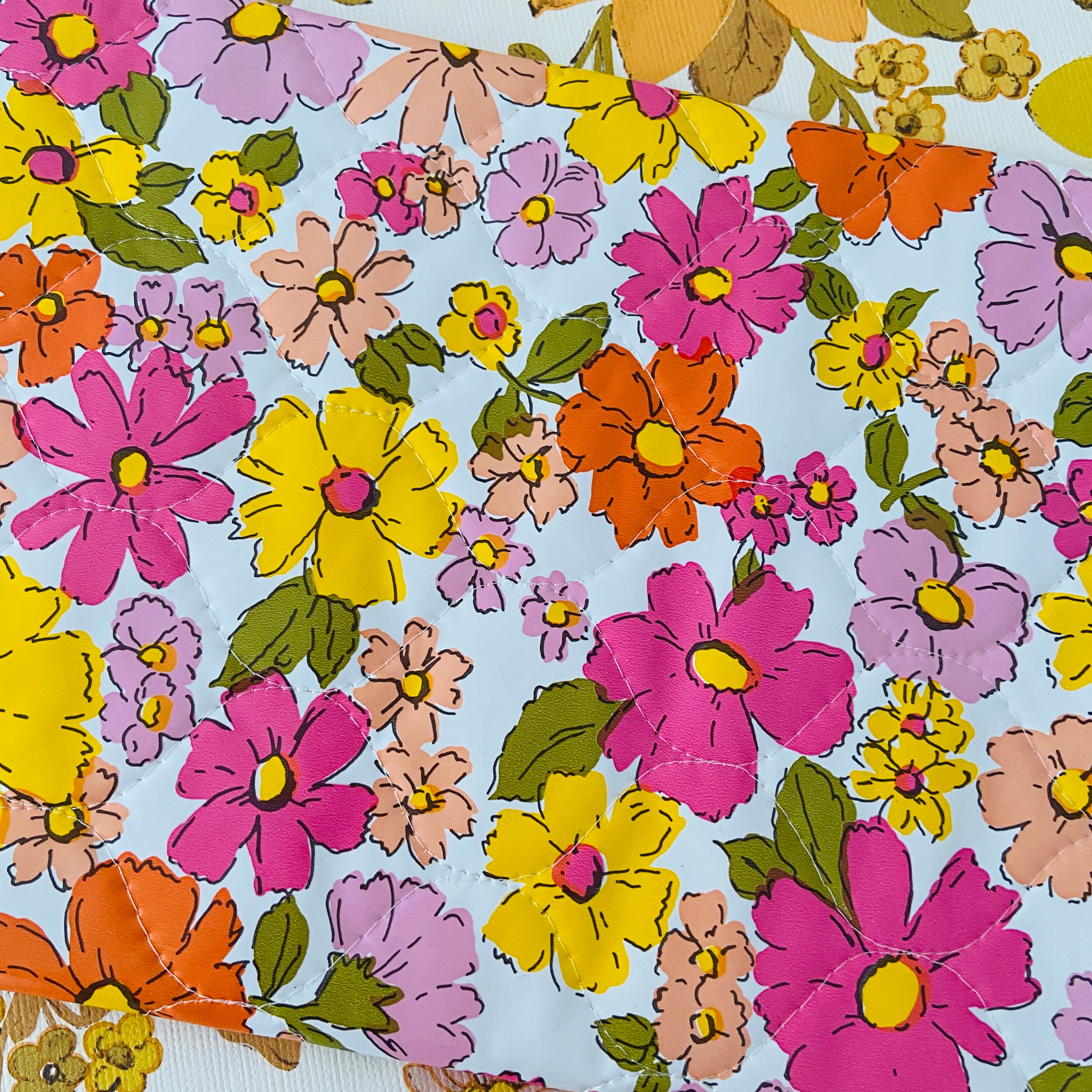 AWESOME Unused knitting Bag Bright FLORAL