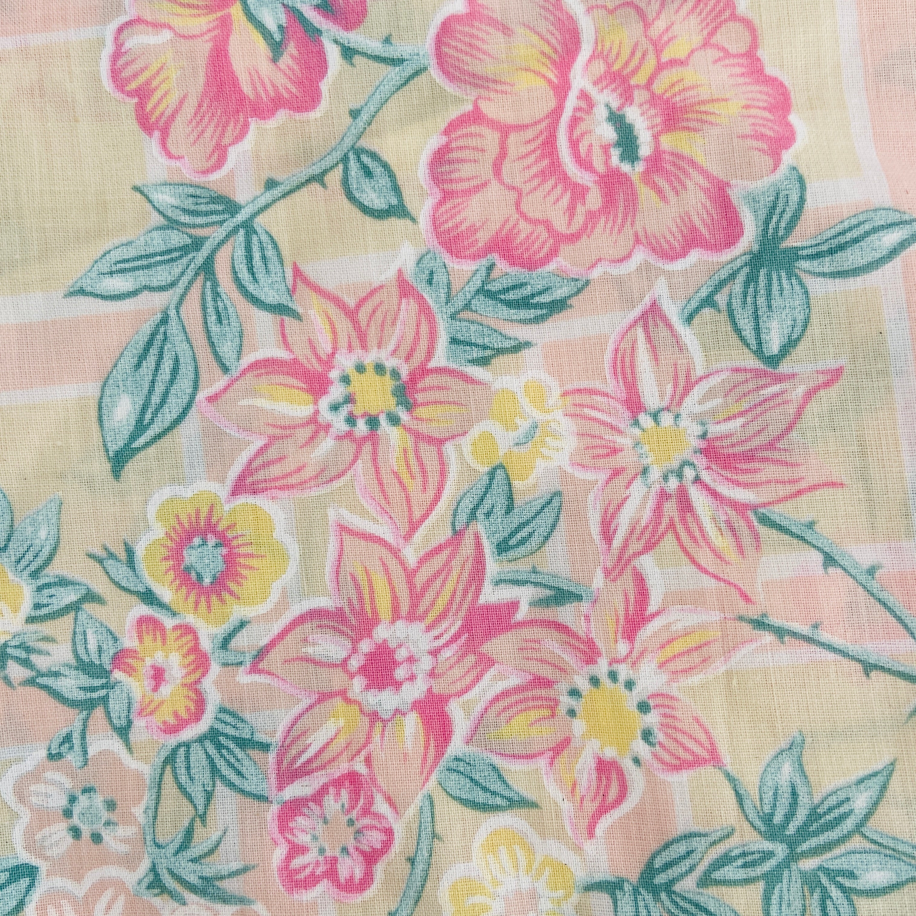 Single Bed Fitted Sheet VINTAGE Cotton RETRO Bedroom