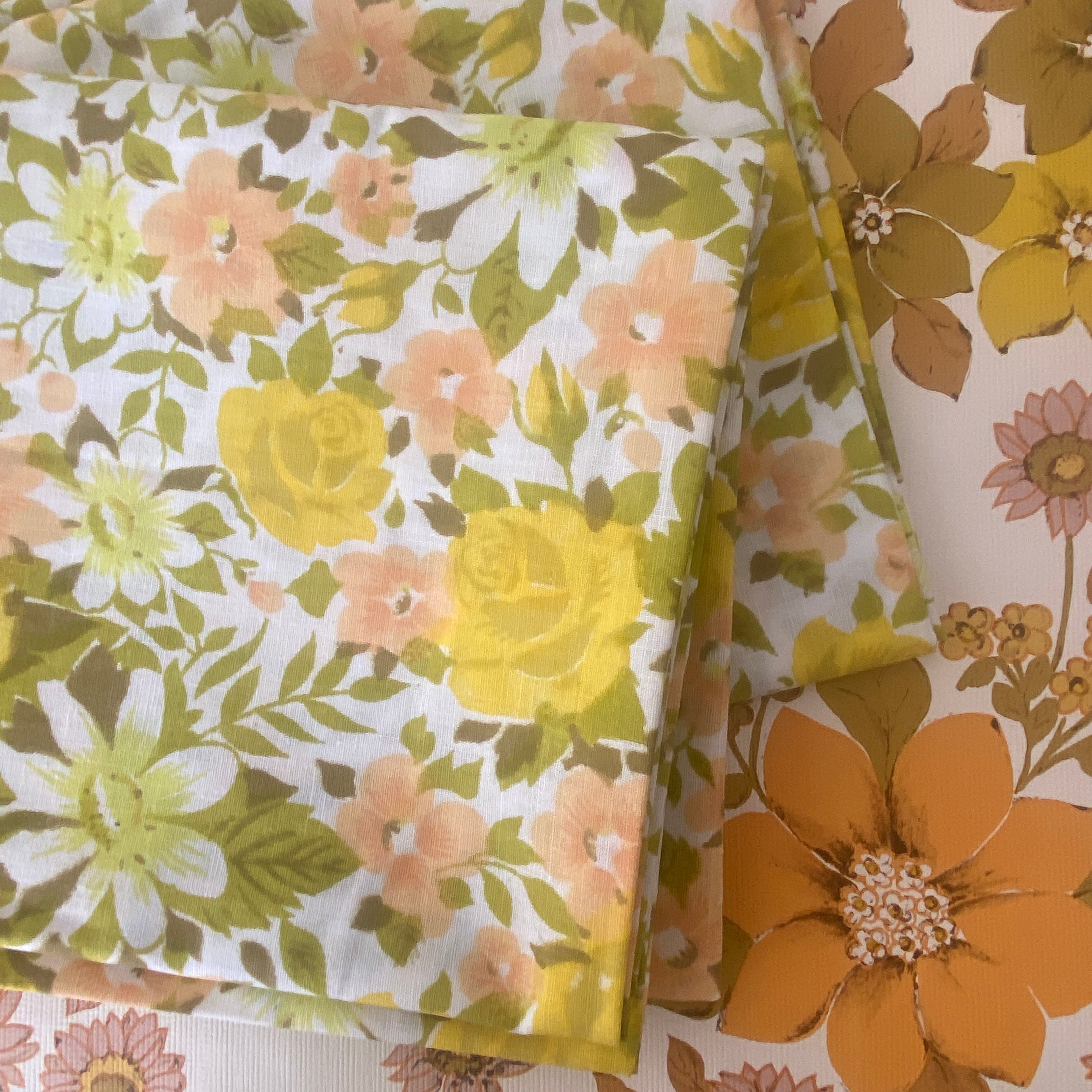 SPRINGMAID Double BED SHEET SET Yellow Floral
