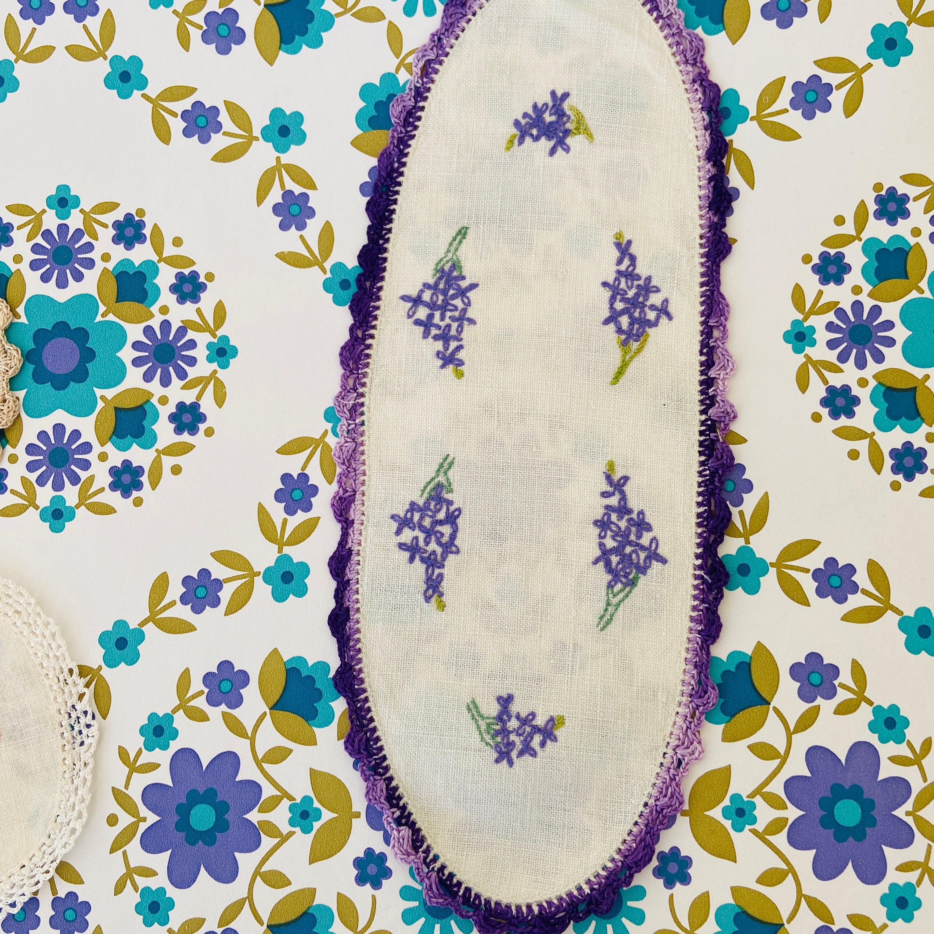 Several Vintage Crocheted & Embroidered Floral Doilies ~ Doiley CUTE