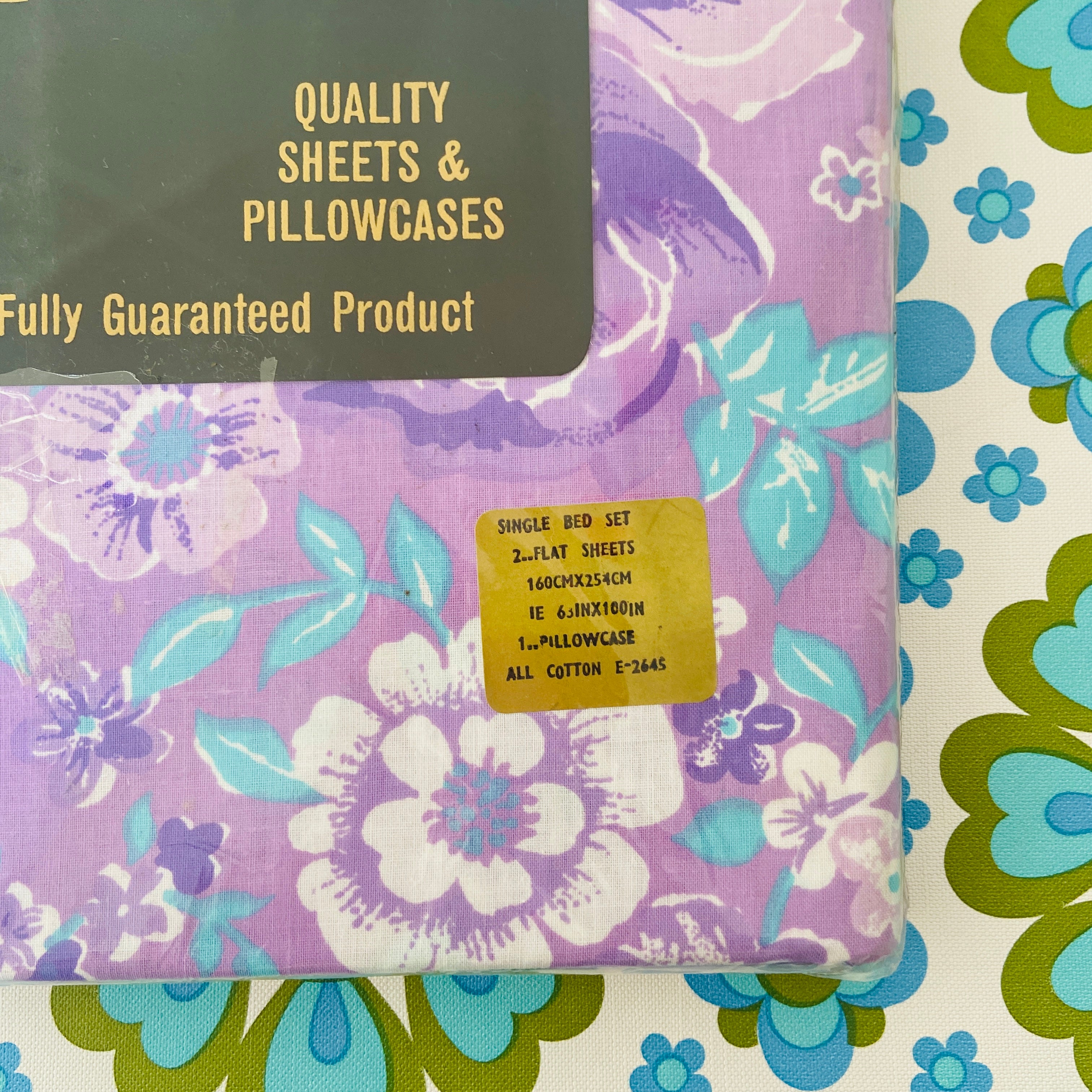 ALL Cotton Sheet Set 2 Flat Sheets & Pillow Case