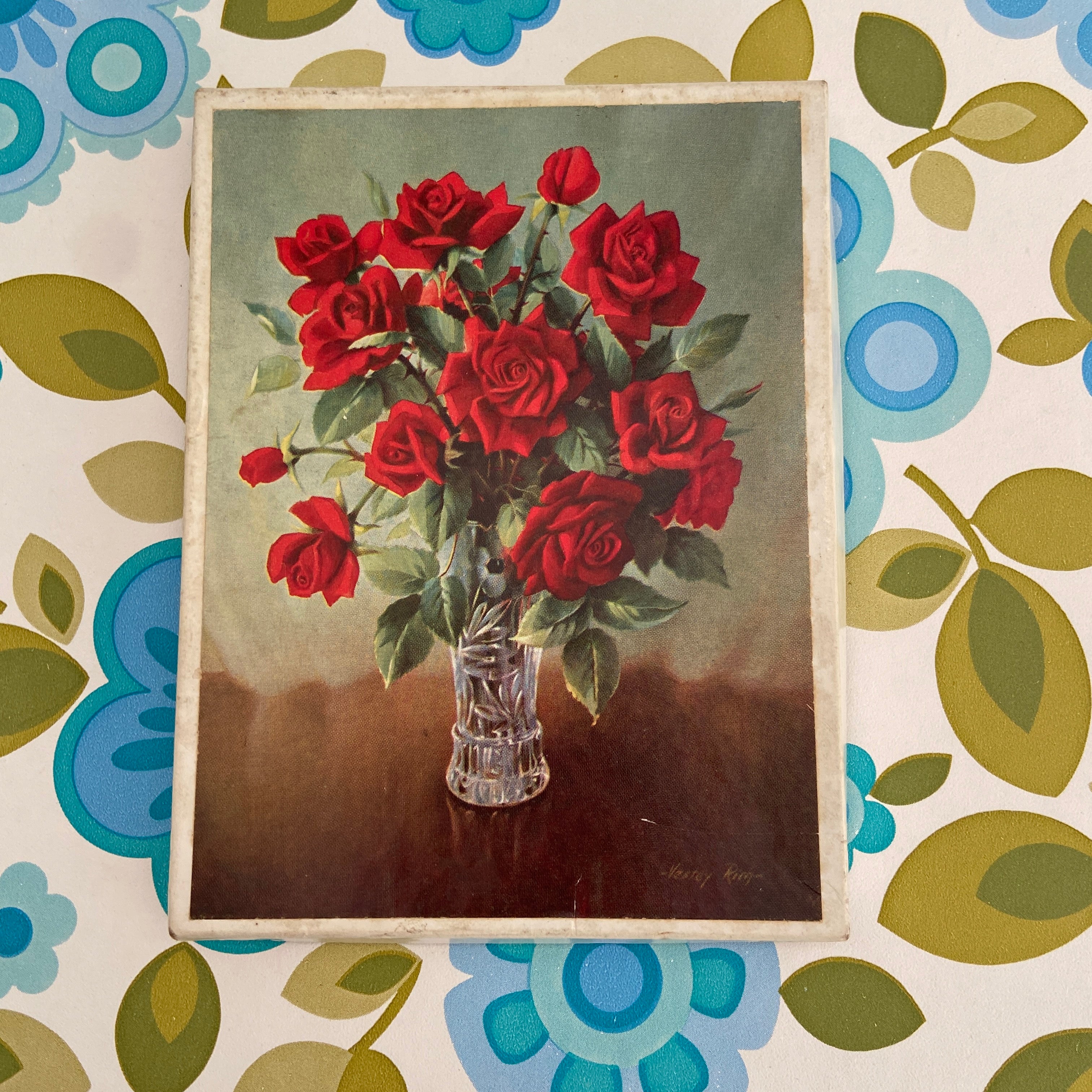 ADORABLE Vintage Boxed Hankies FLORAL Collectable BOX