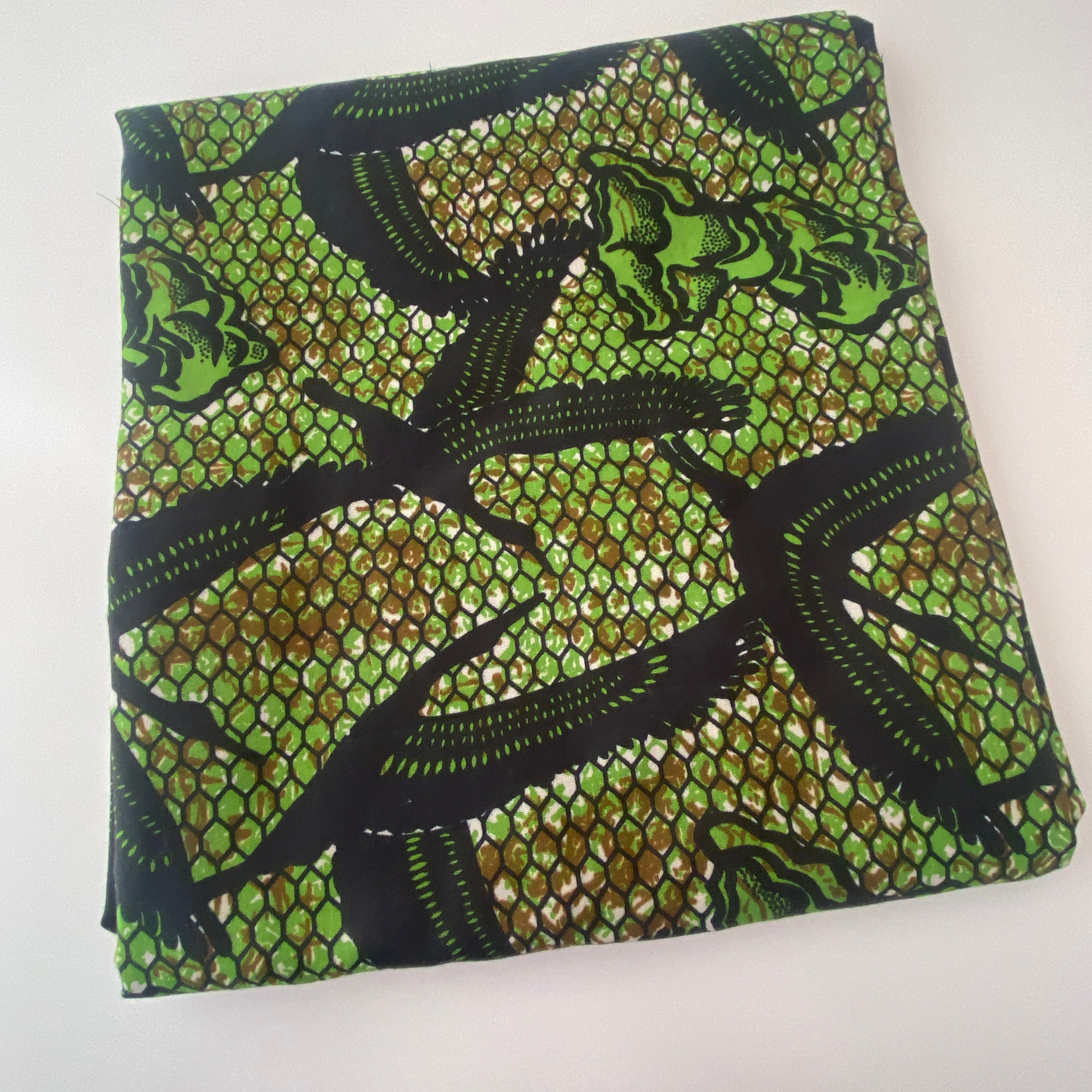 200cms MODERN COOL Green Bird Fabric