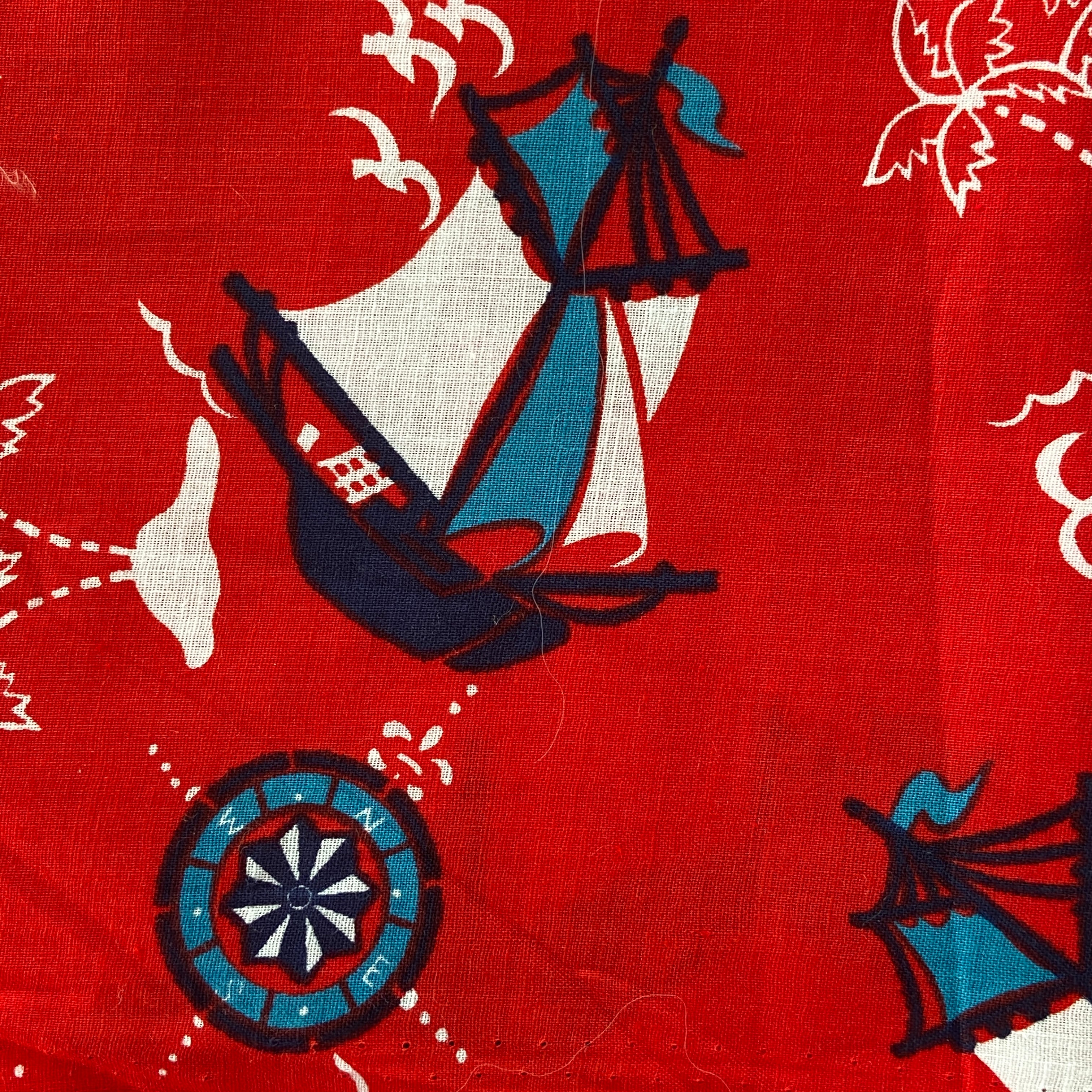 240cms SAILING Cotton FABRIC Beautiful PRINT - Modern