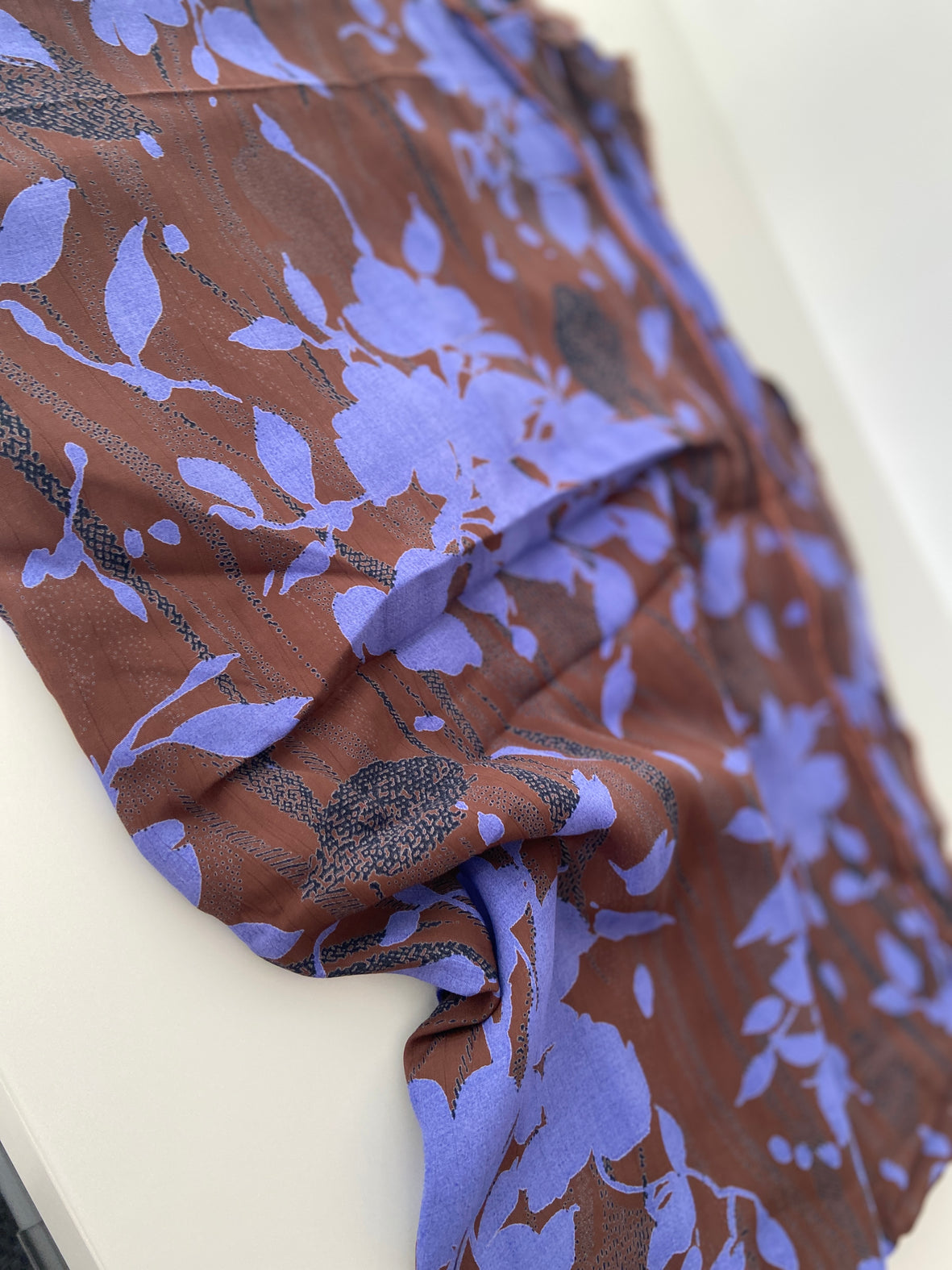 220cms MODERN Dress FABRIC Purple & Brown