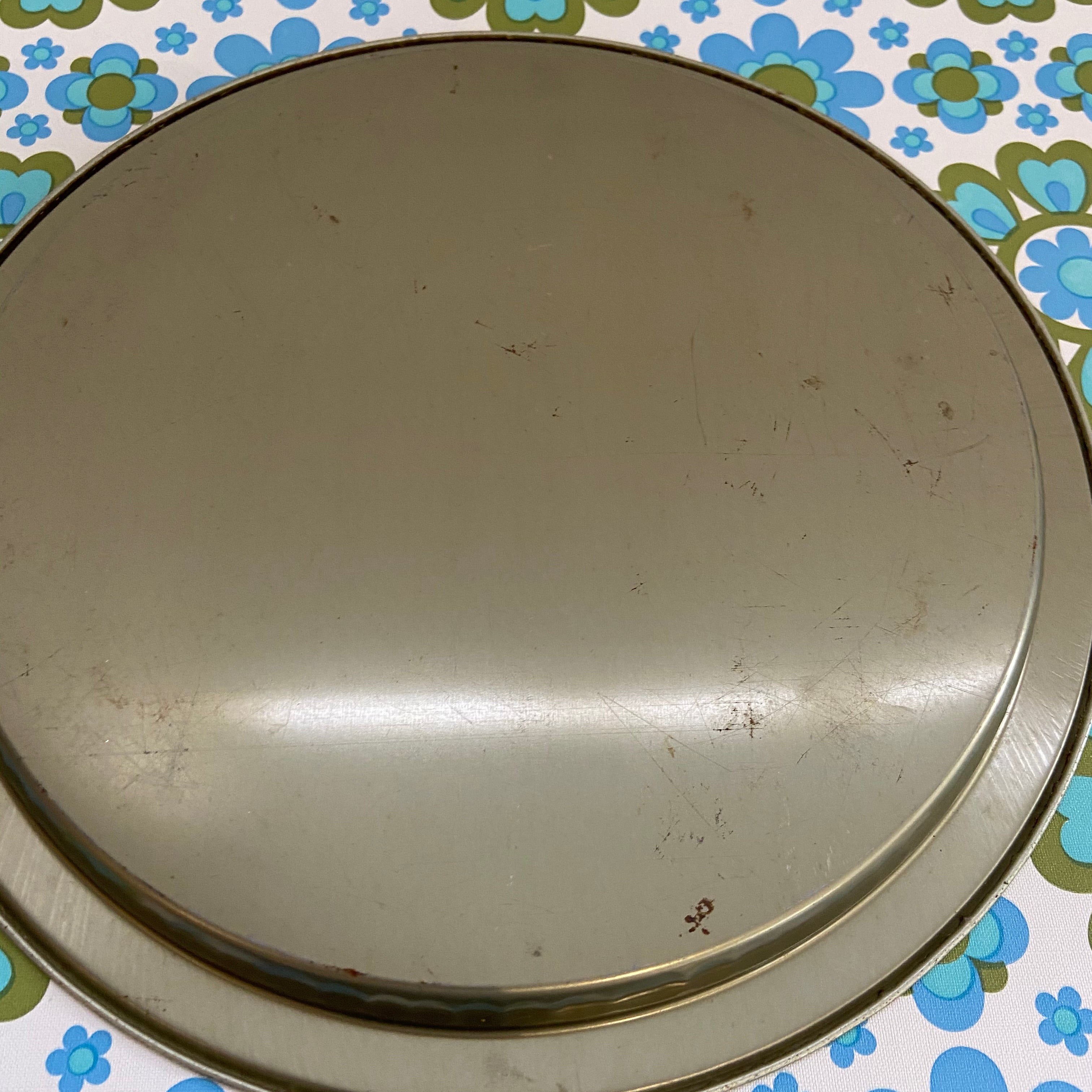 Pretty Vintage Tin Tray Purple Birds & Flowers Kitchen Display