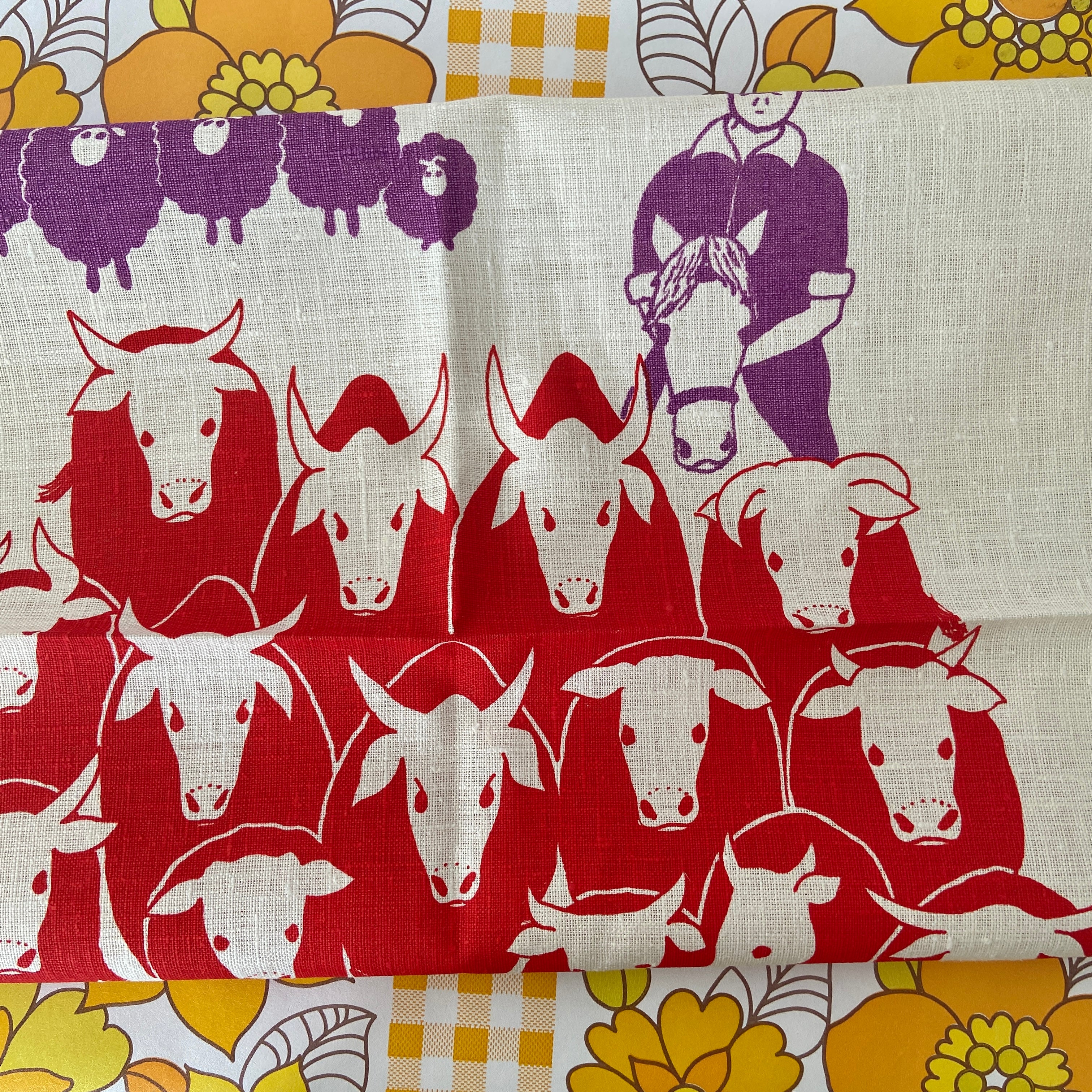 Australian Stockman's Hall of Fame Pure Linen Souvenir Tea TOWEL Jusy McCallum