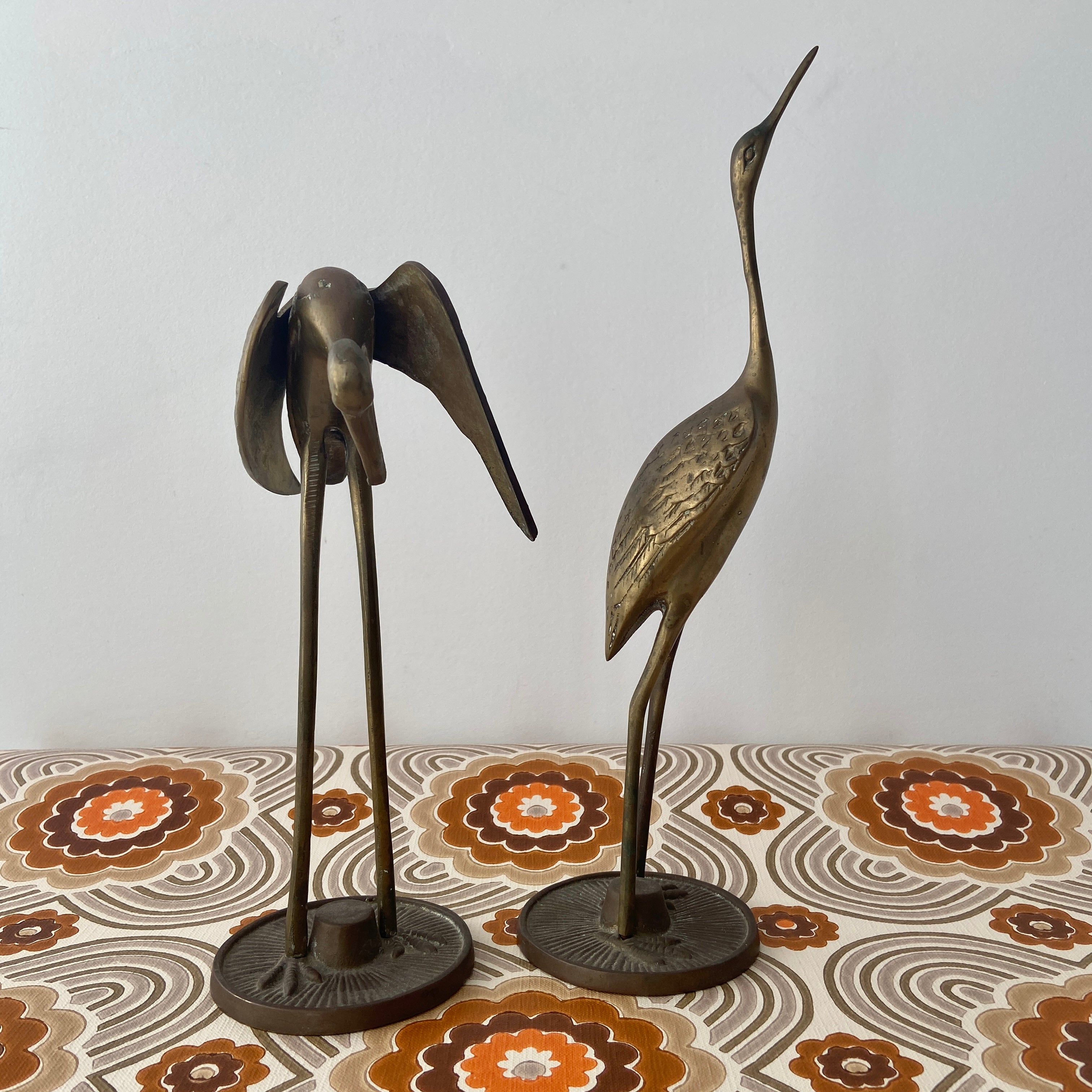 Pair of Vintage Cranes LARGE Vintage Decor