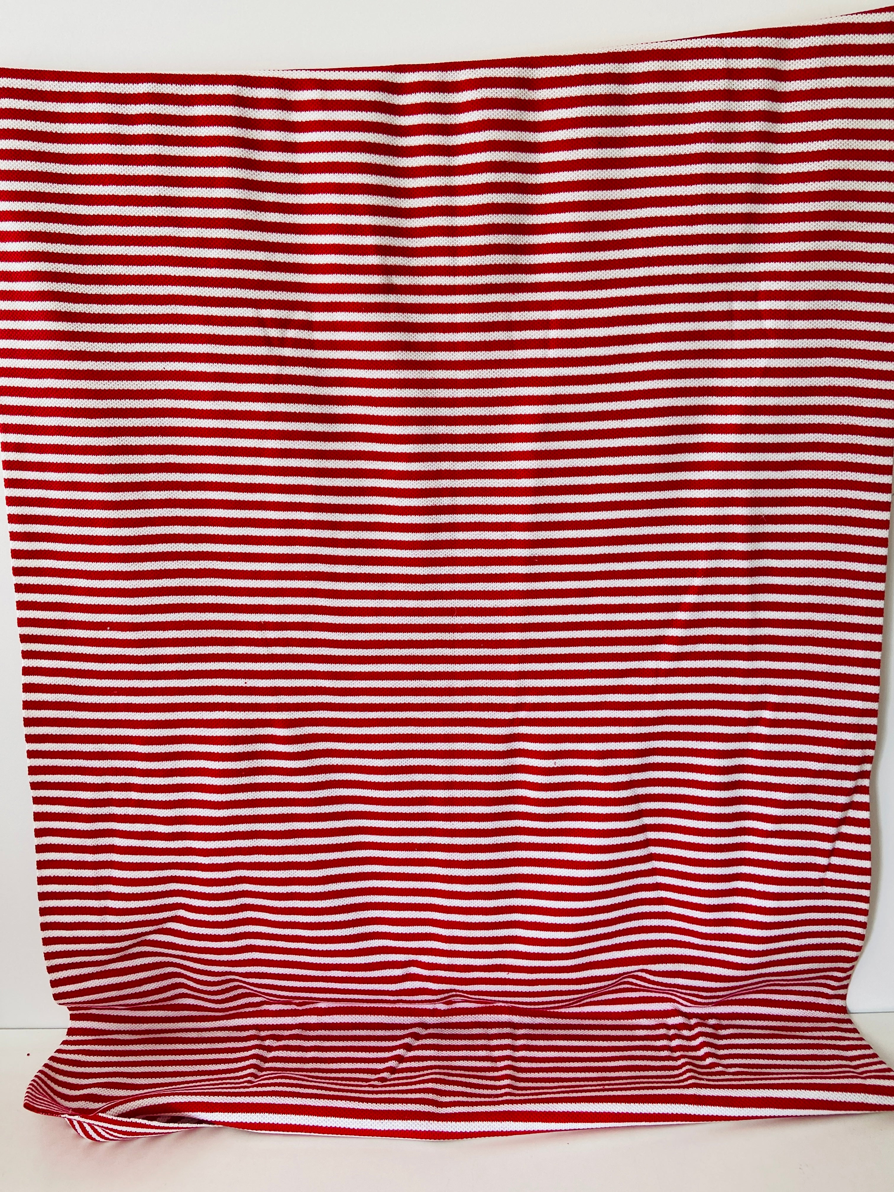 approx 280cms FAB Red & White Striped FABRIC Beach Bag Clothing