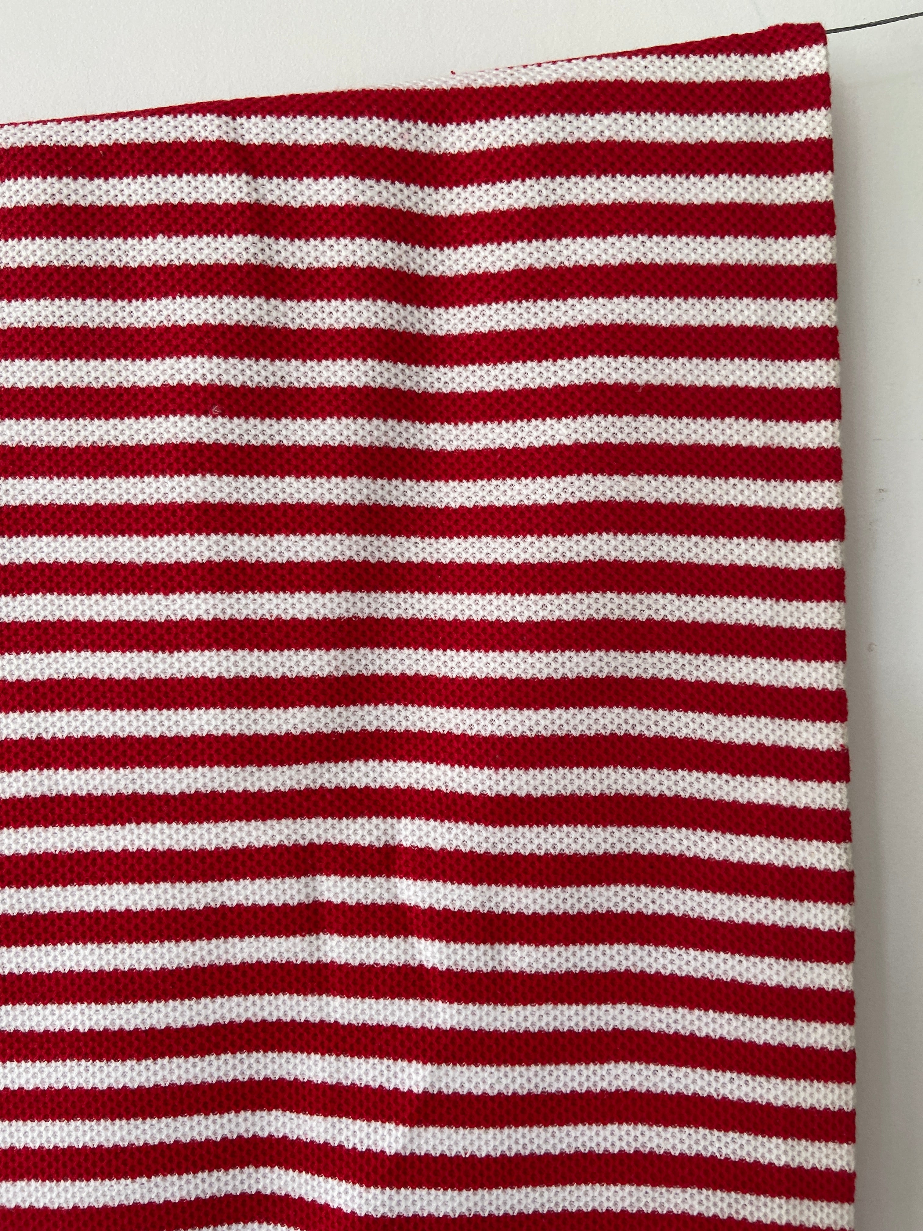approx 280cms FAB Red & White Striped FABRIC Beach Bag Clothing