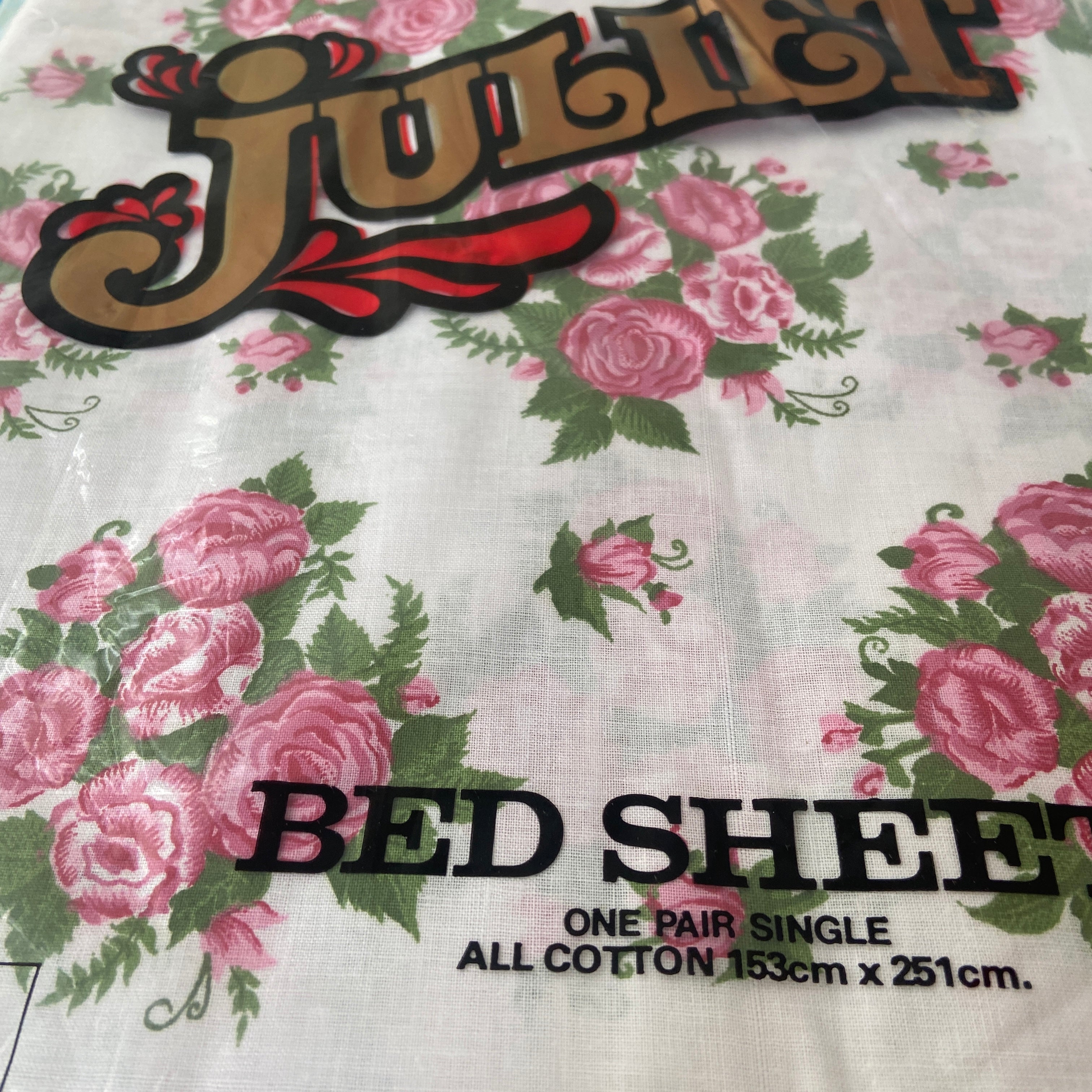 251cms PRETTY Cotton Sheet x 1 New OLD STOCK # 2 Fabric