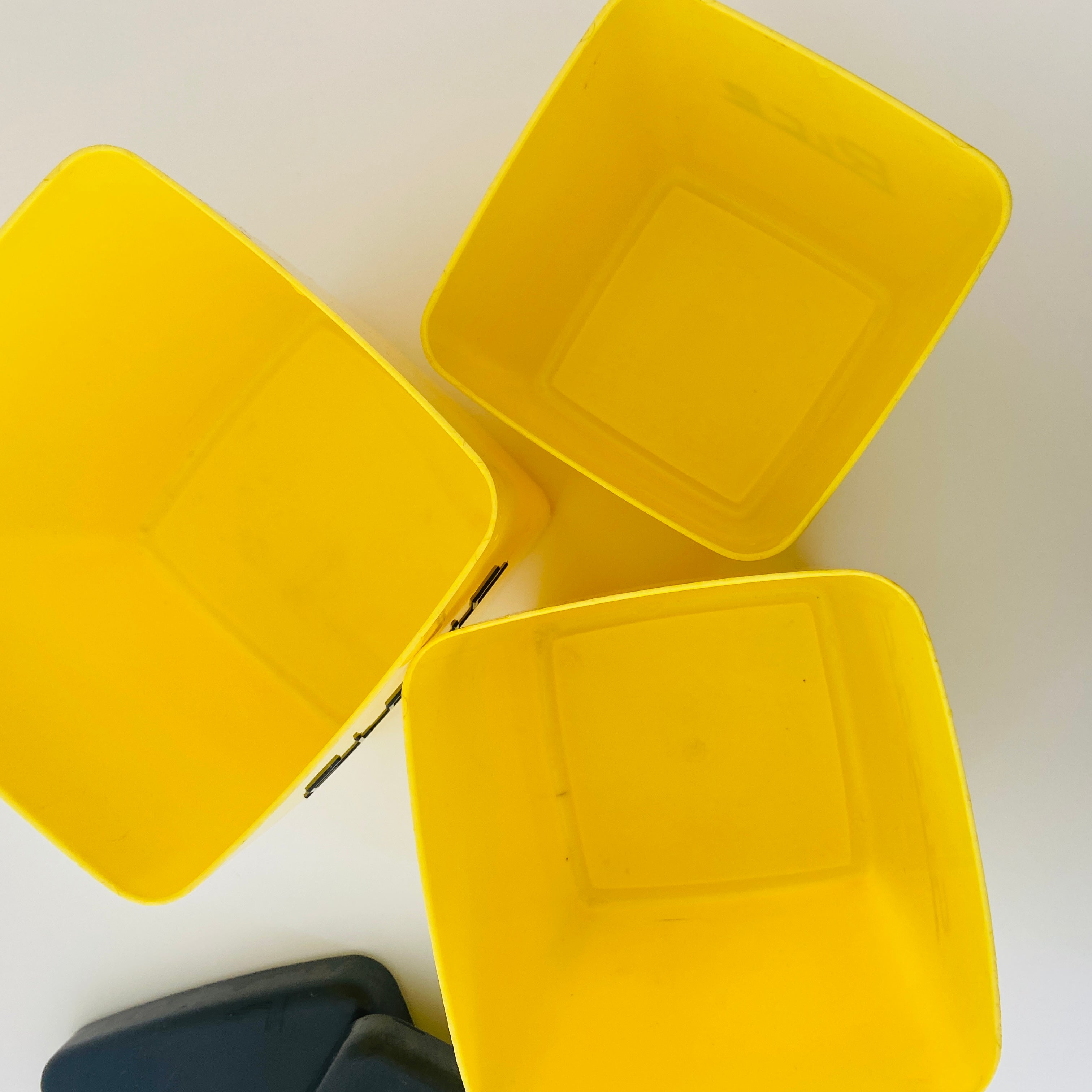 YELLOW Vintage Set of Retro Kitchen Canisters