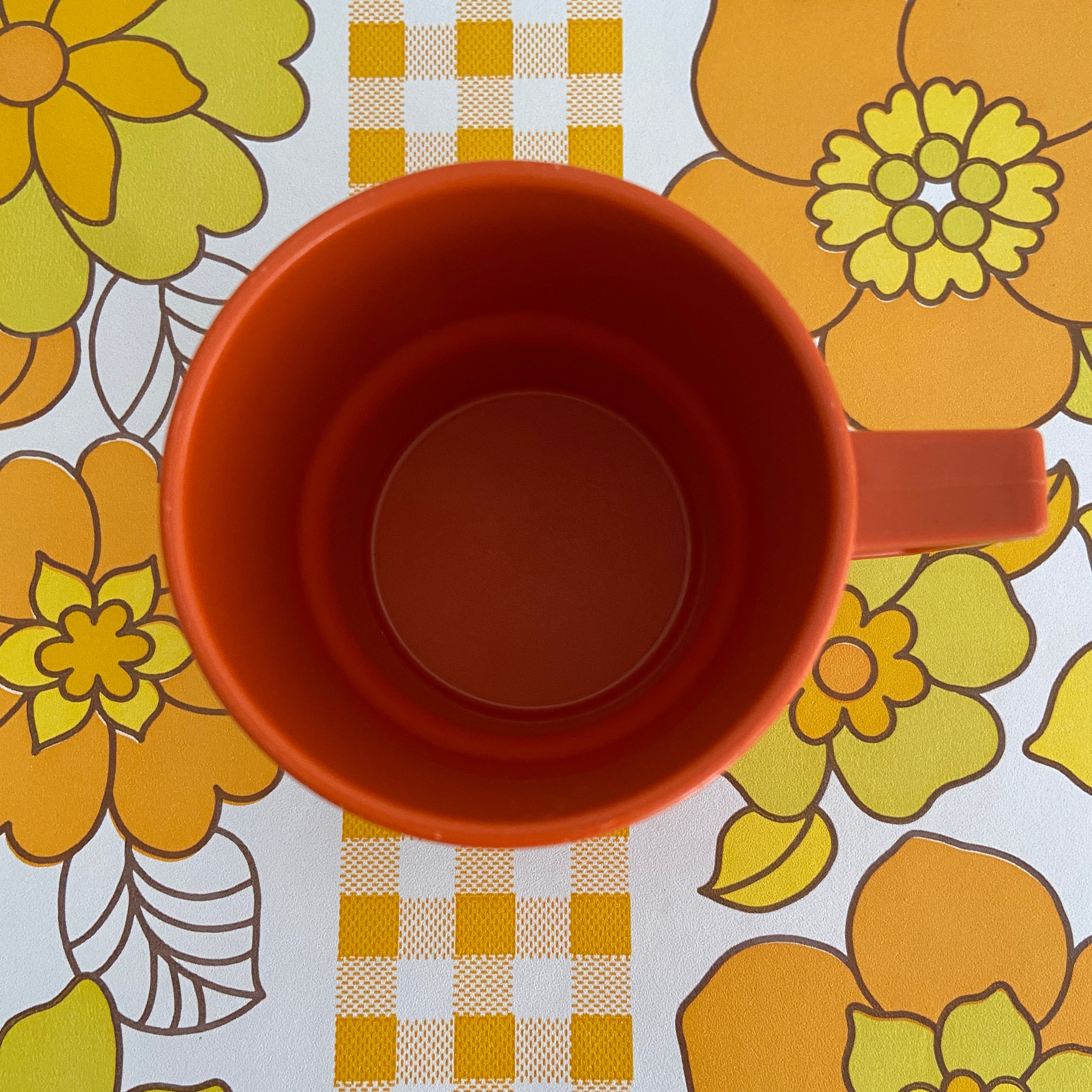 TUPPERWARE Retro Cup Caravan Camping VINTAGE 70's Orange