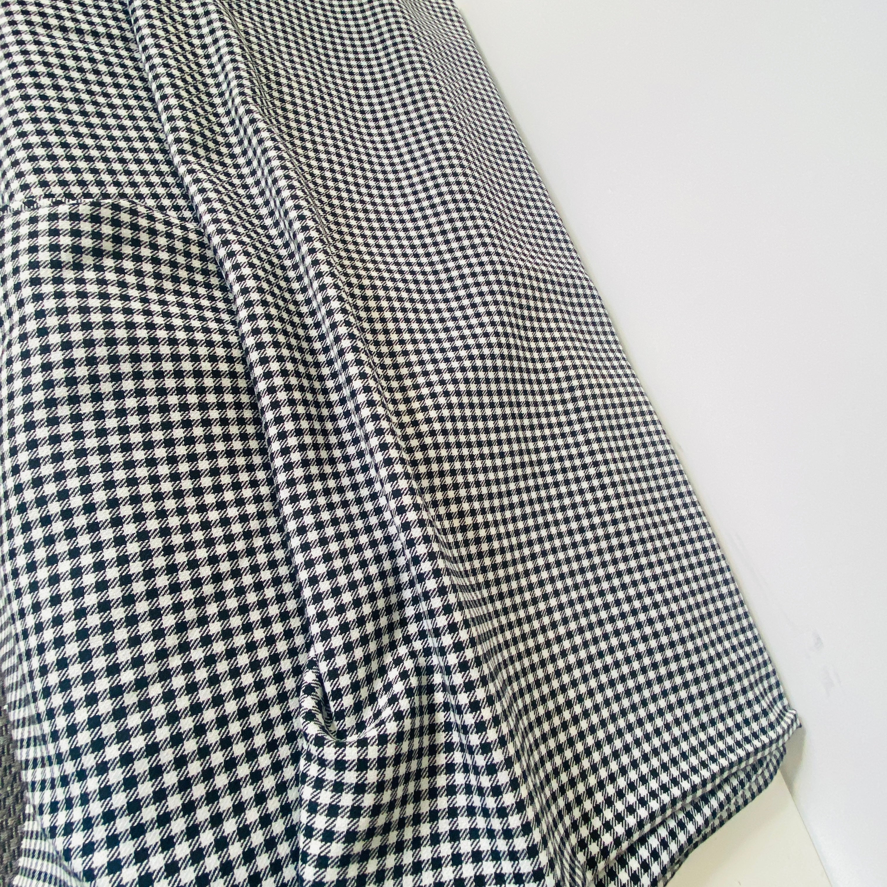290cms Thick Checked Black & White Coat Pants Jacket