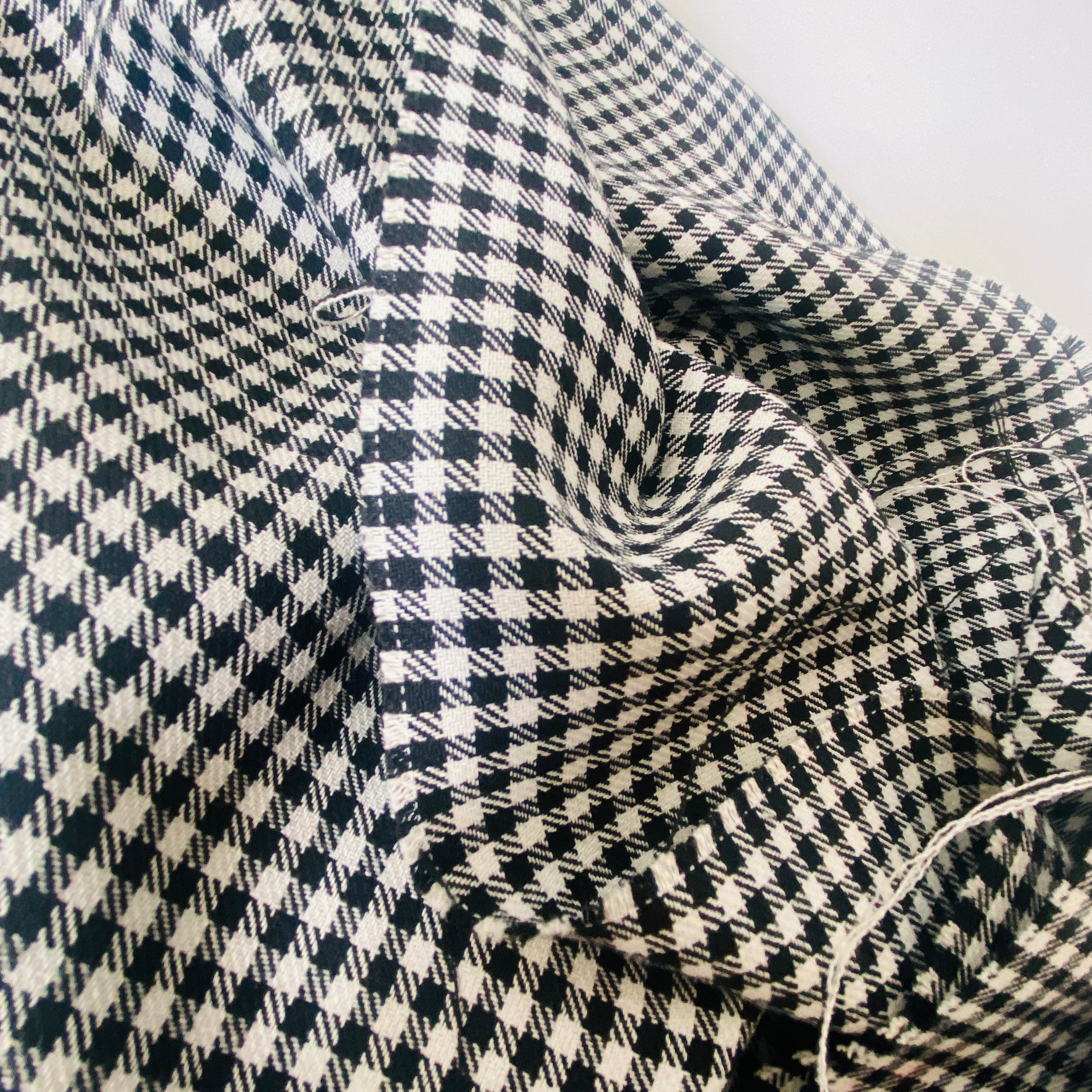 290cms Thick Checked Black & White Coat Pants Jacket
