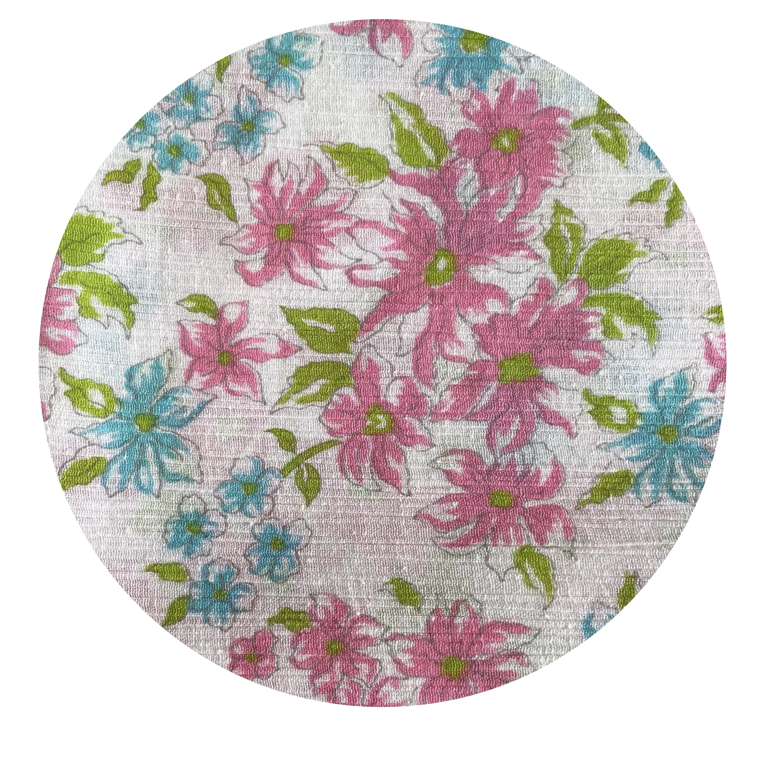 265cms Vintage Crepe Floral Fabric Pretty Pinks & Blues SEWING Dress