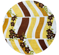 250cms Unused Brown Floral Cotton Craft Sewing VINTAGE