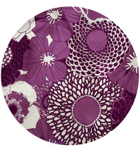 200cm Vintage Purple Floral Dress Fabric