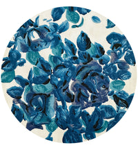 210cms Pretty Blue Roses Vintage Cotton Floral Fabric