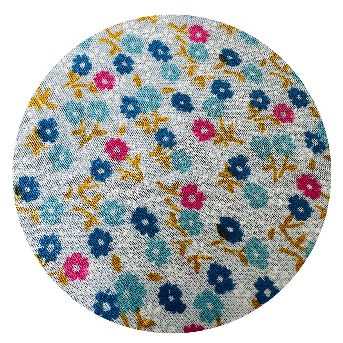 400cms Adorable Vintage Cotton Fabric Blue