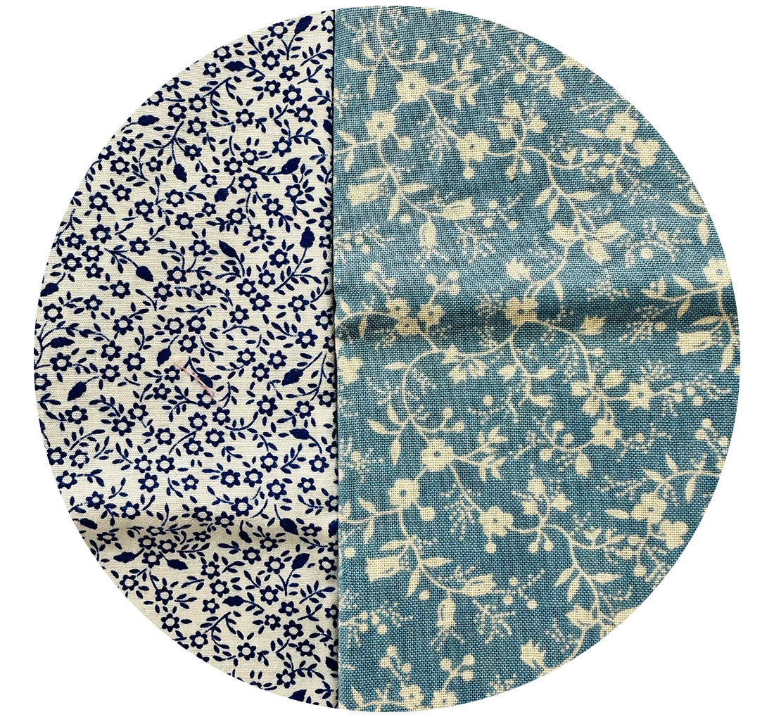 Pair of Cotton Blur Floral Fabric Pieces