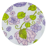 254cms One RETRO Purple Floral SHEET All Cotton STUNNING