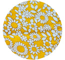 220cms Yellow & White Floral Fabric VINTAGE Cotton