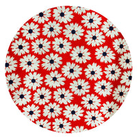 240cms Red & White Floral Fabric LOVELY Vintage
